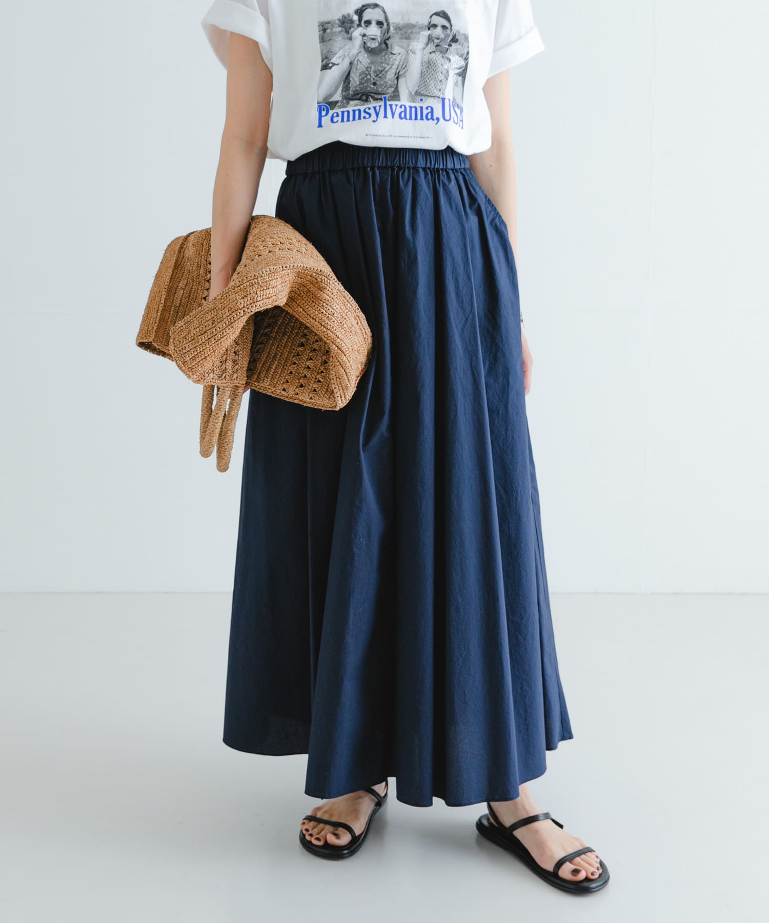 コットンギャザーボリュームスカート