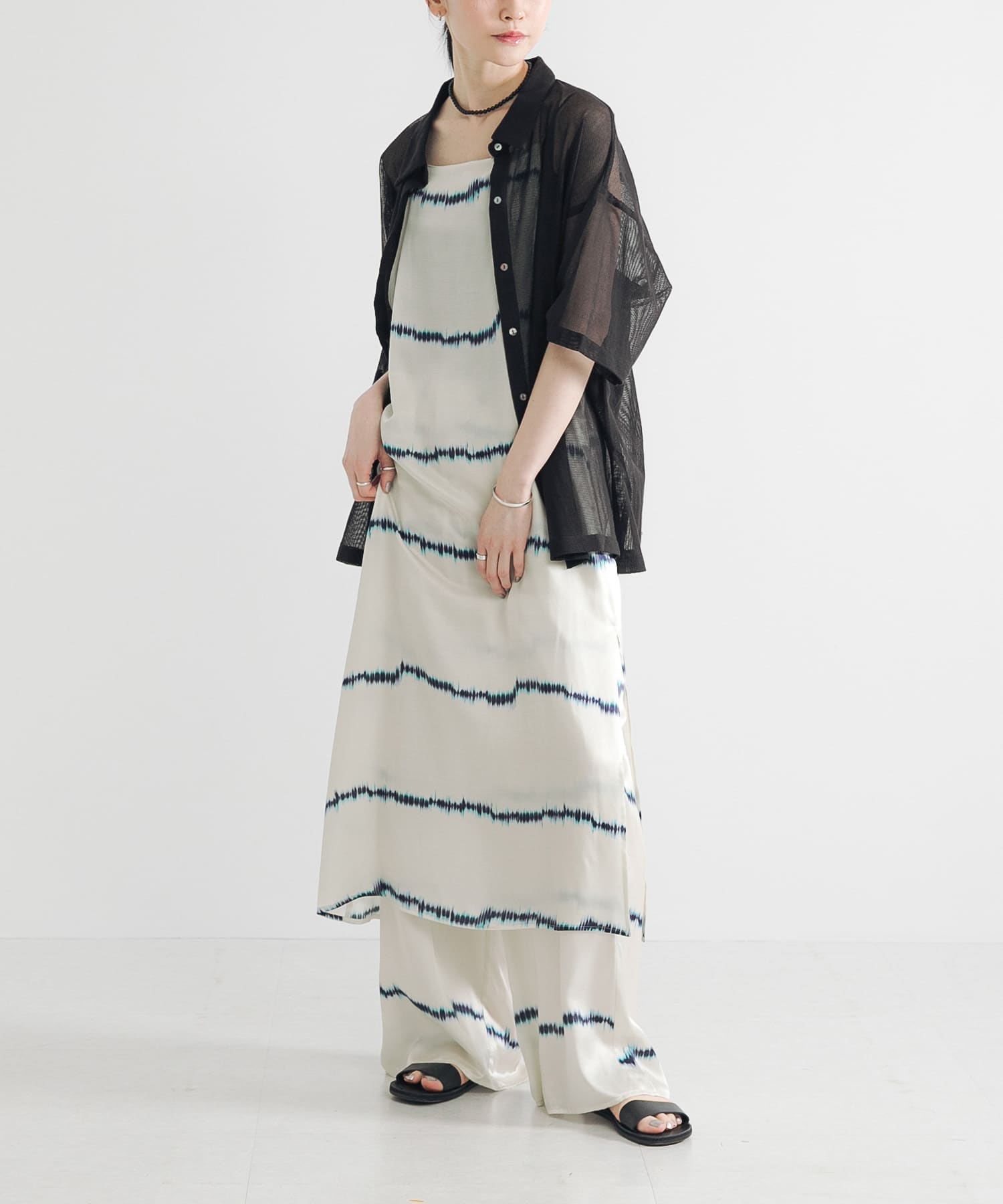 シルク100%☆TADO☆SILK DRESS インド製 India ボーダー シルク100%☆TADO☆SILK DRESS インド製 India ボーダー DRESS