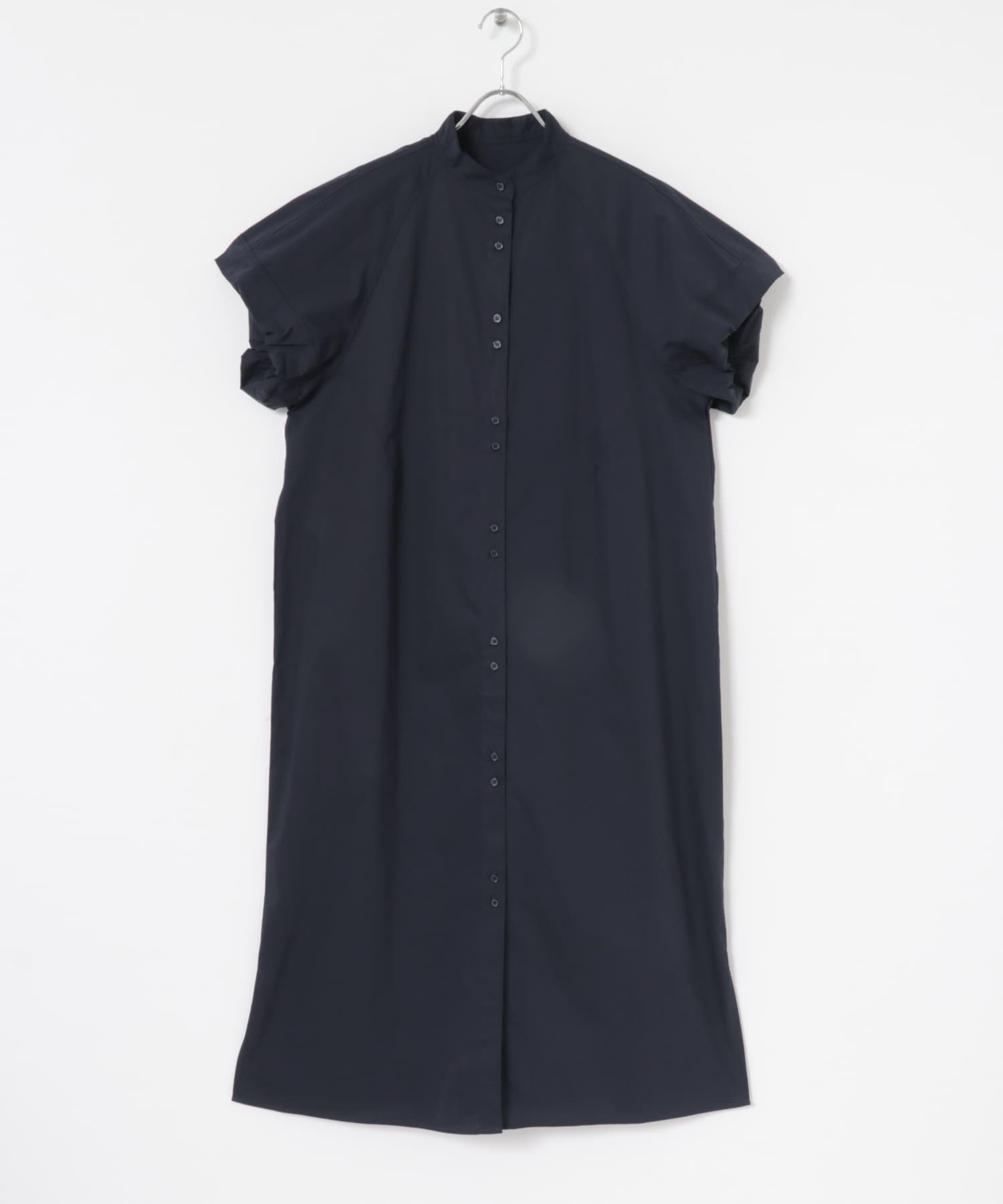スタンドカラーワンピース NAVY FREE