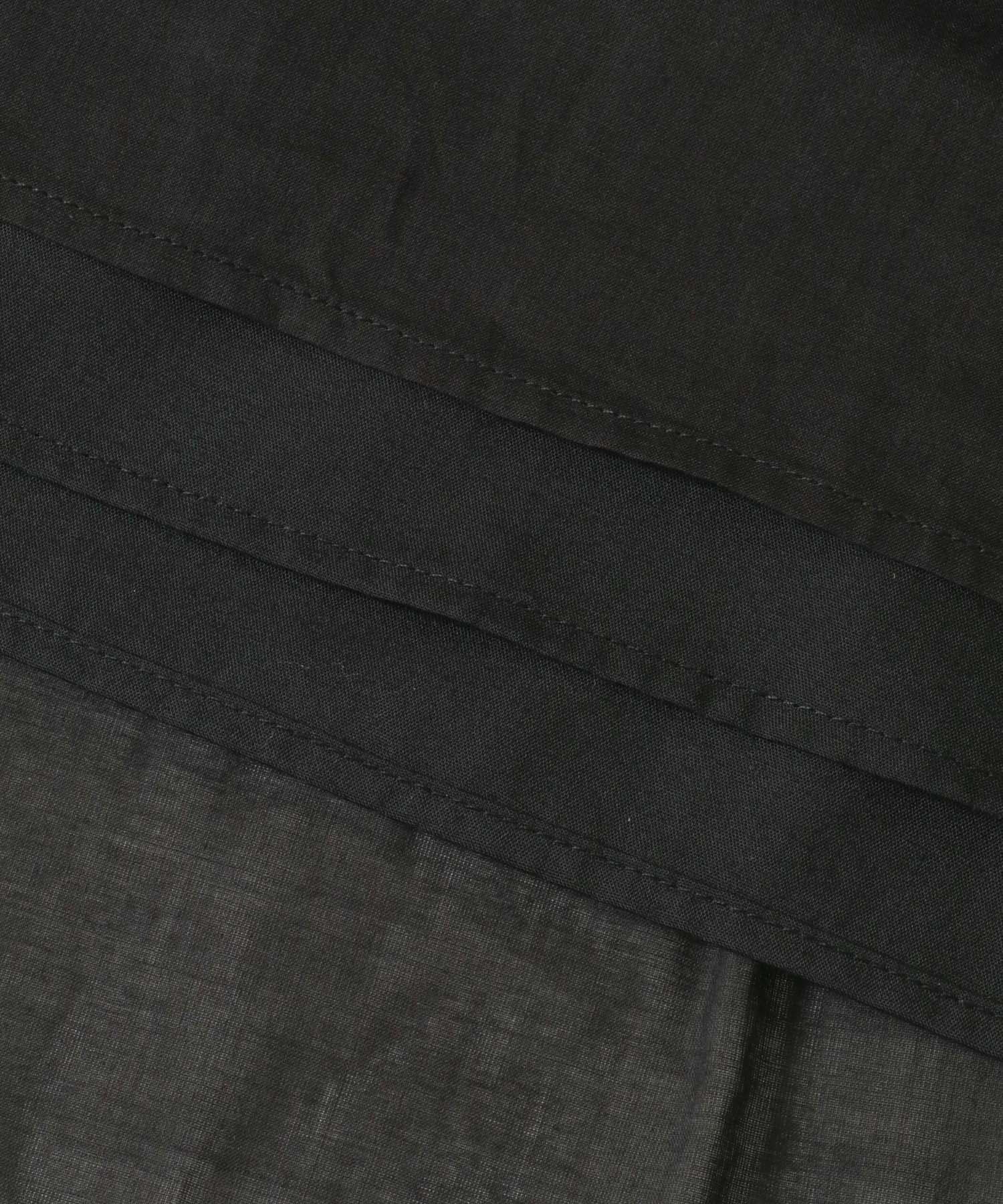 コットンボイルティアードワンピース BLACK FREE