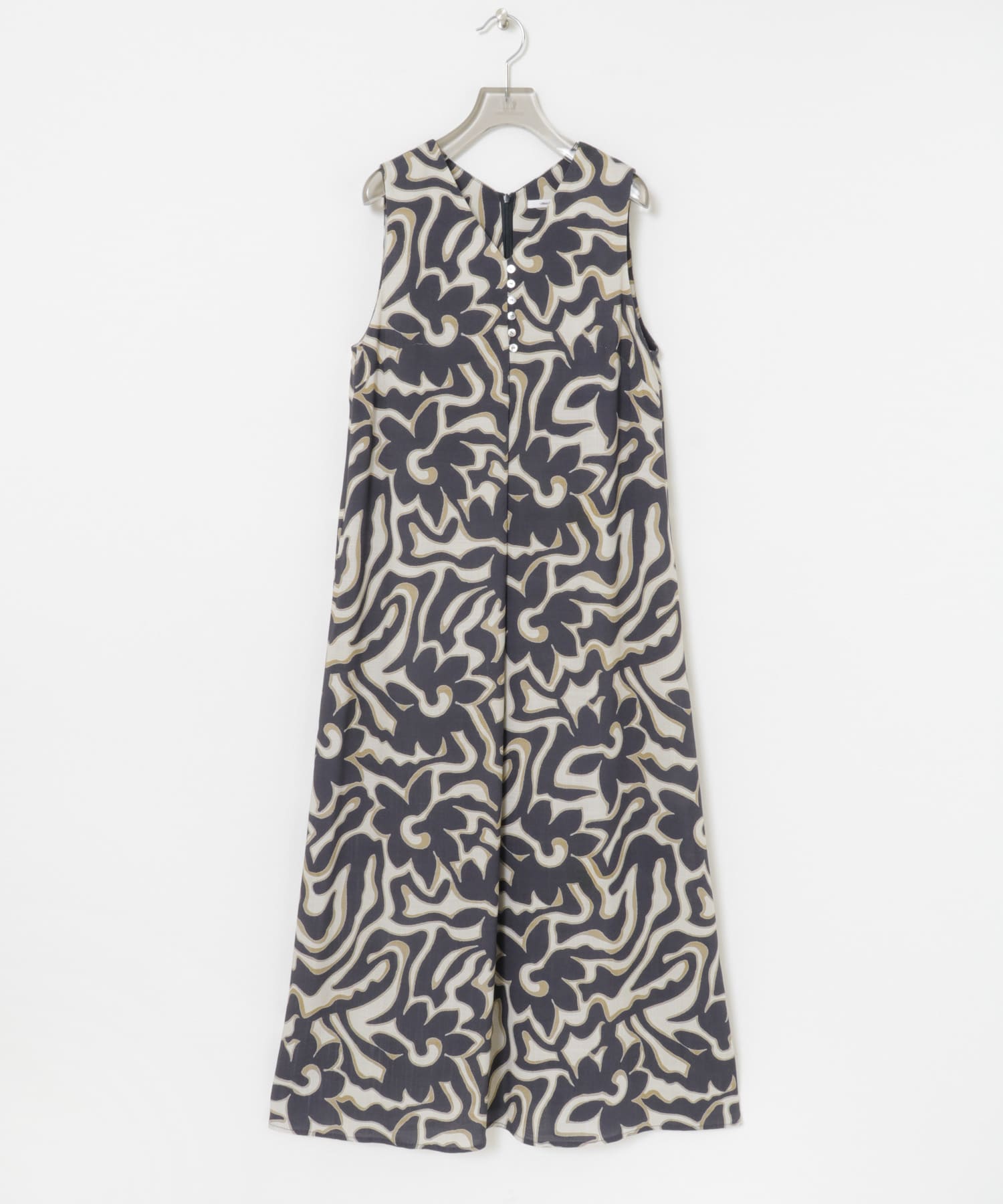 SPRINTEXボタニカルプリントワンピース GRG×NVY FREE