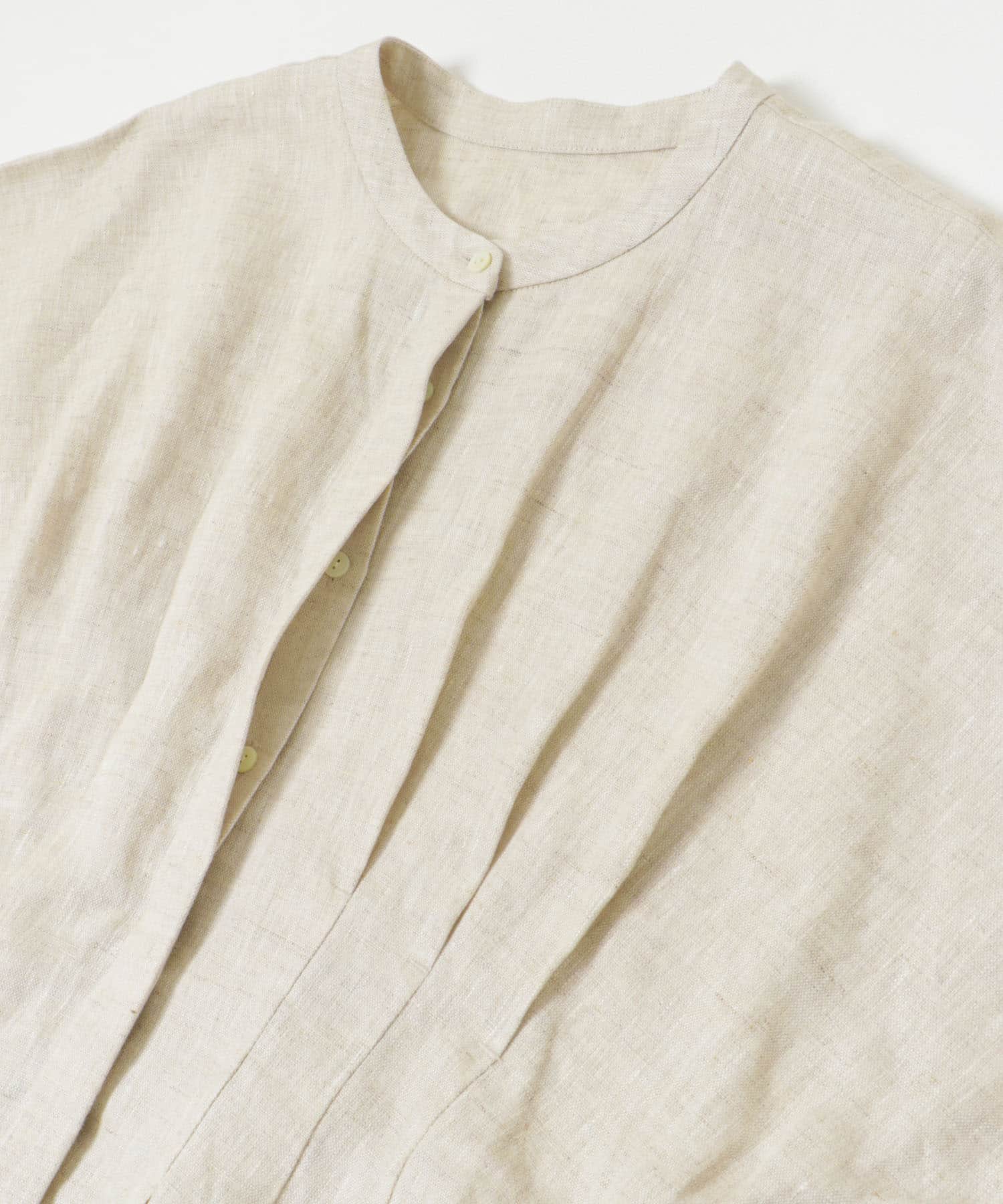 『2サイズ展開』タックデザインリネンワンピース NATURAL 36