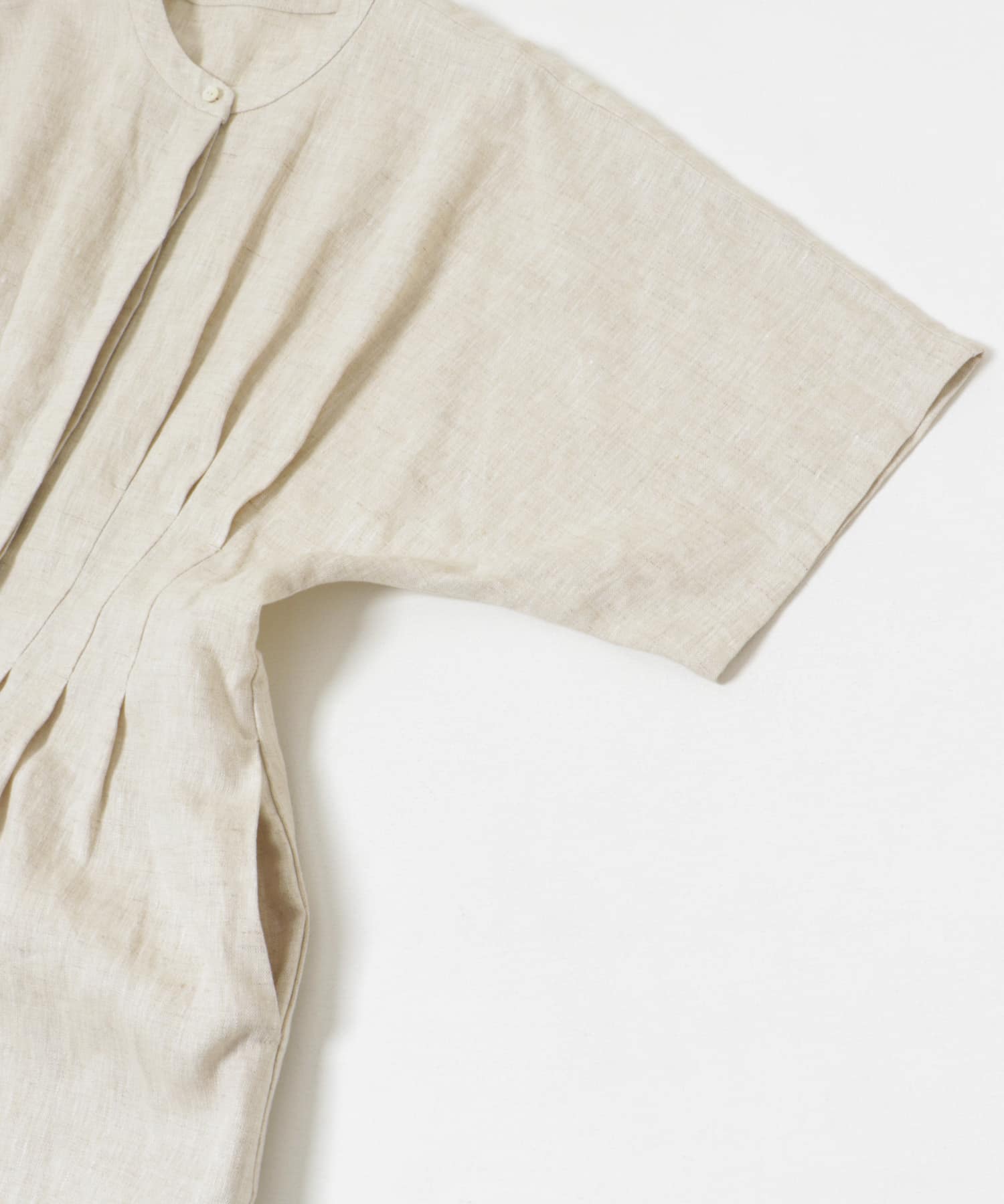 『2サイズ展開』タックデザインリネンワンピース NATURAL 36