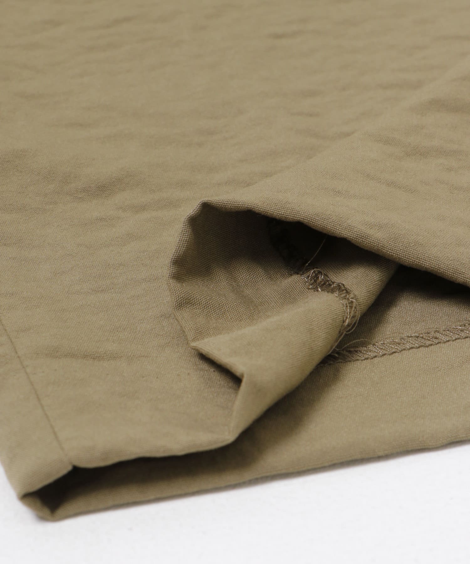 『2サイズ展開』リネンライク深Vネックオールインワン KHAKI 36