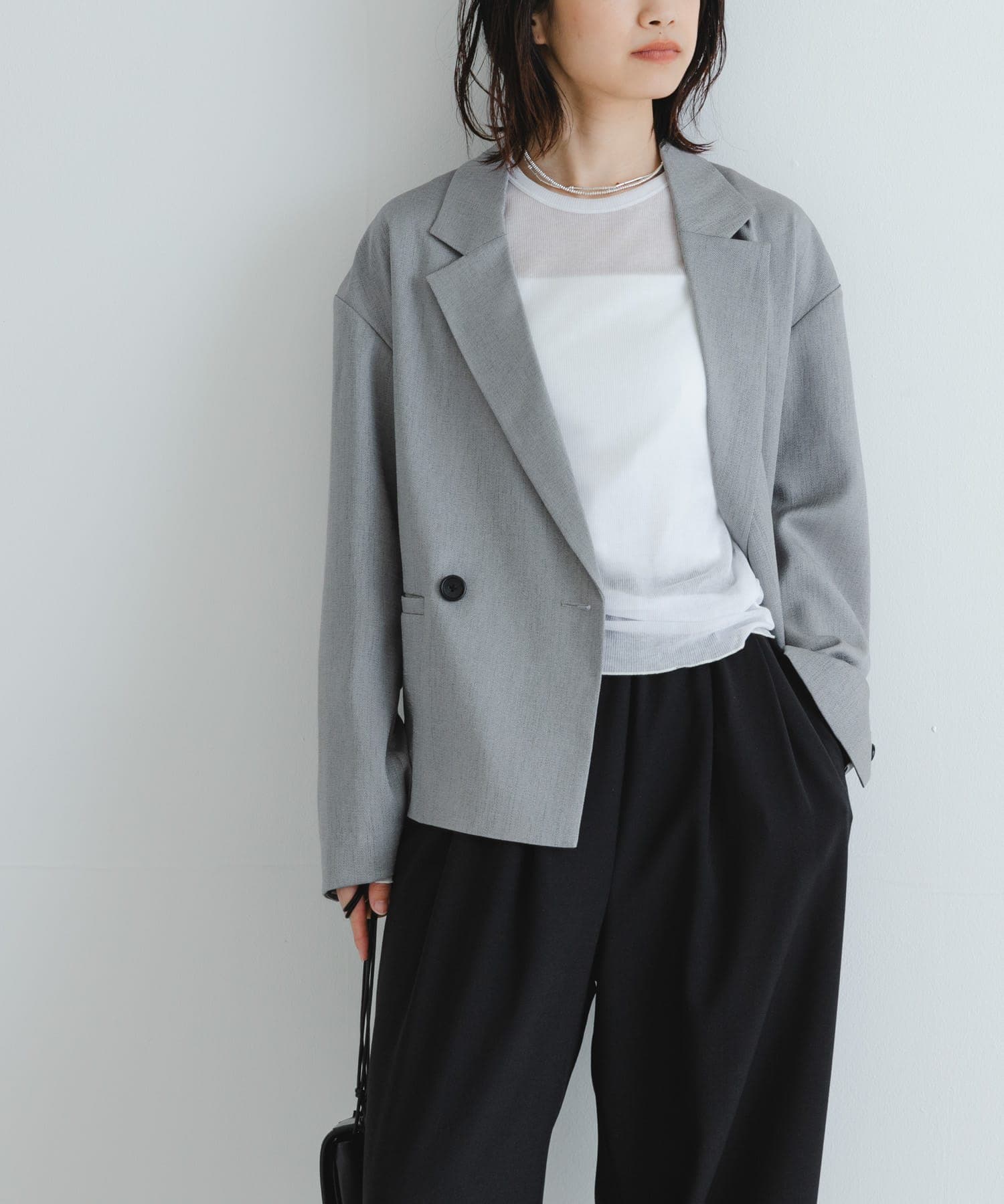 『UVカット/吸水速乾/イージーケア』『UR TECH DRYLUXE』ツイードジャケット