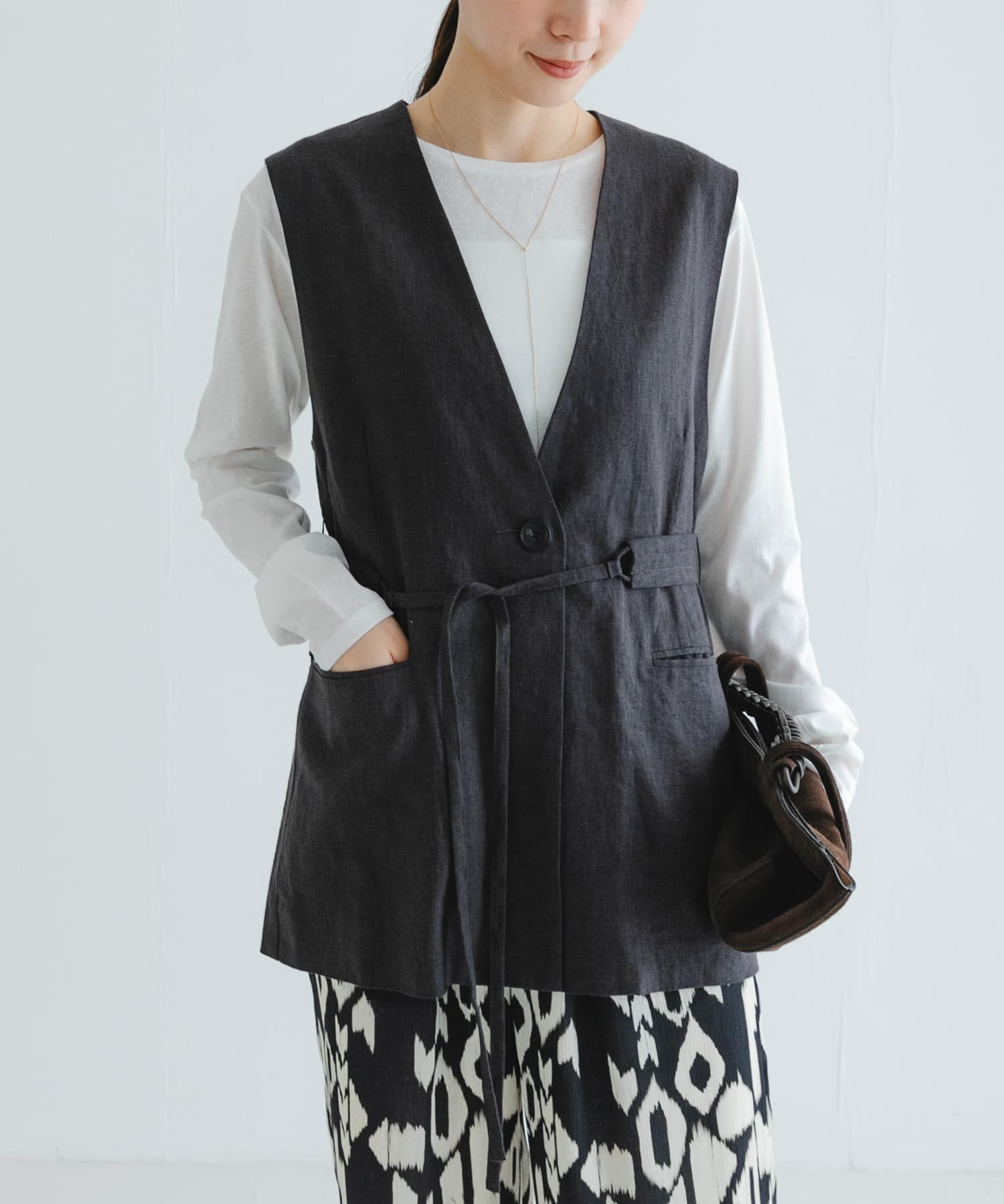 ベルトデザインリネンジレ