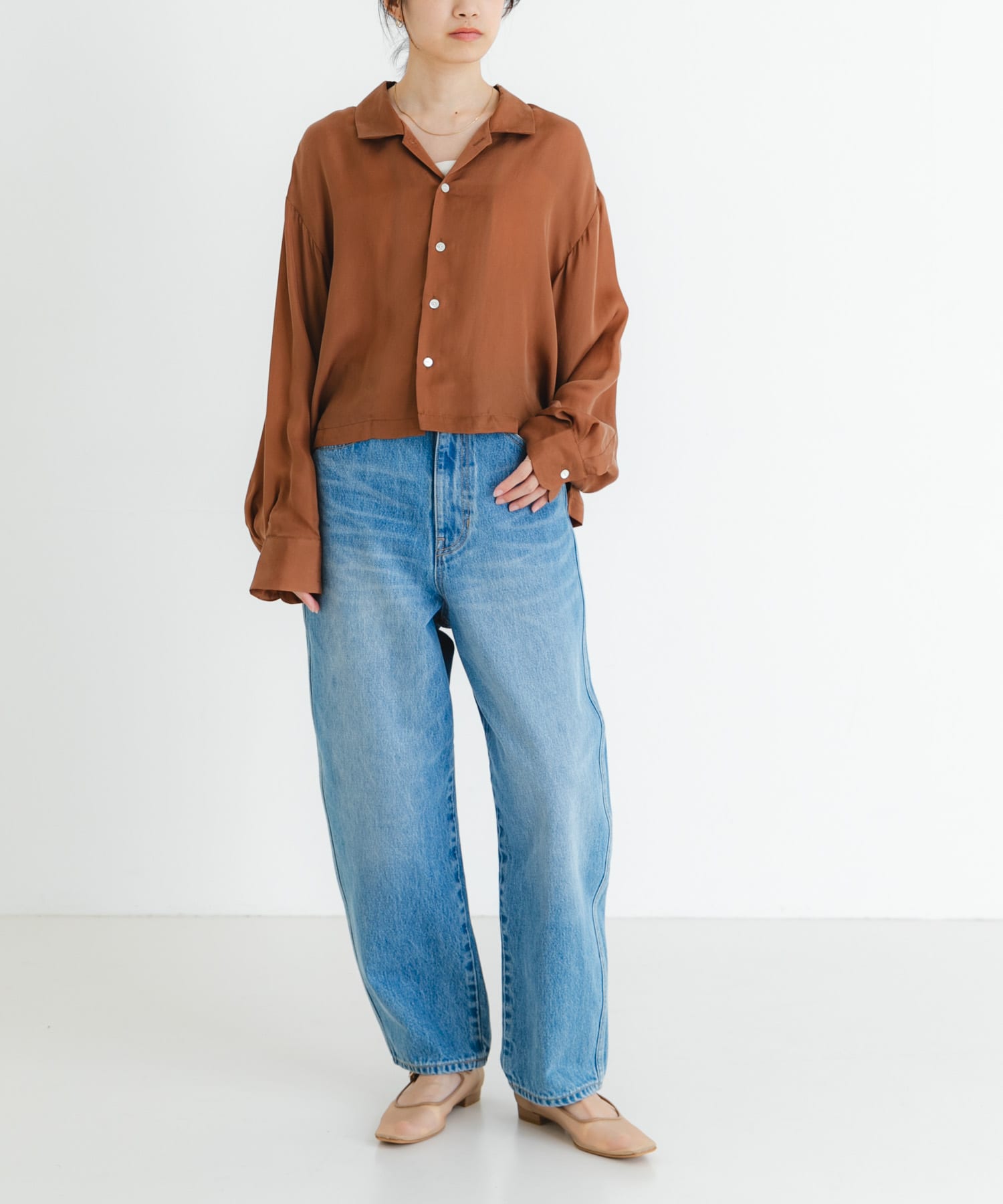 シアーメリージェーンフラットシューズ BEIGE 23.5