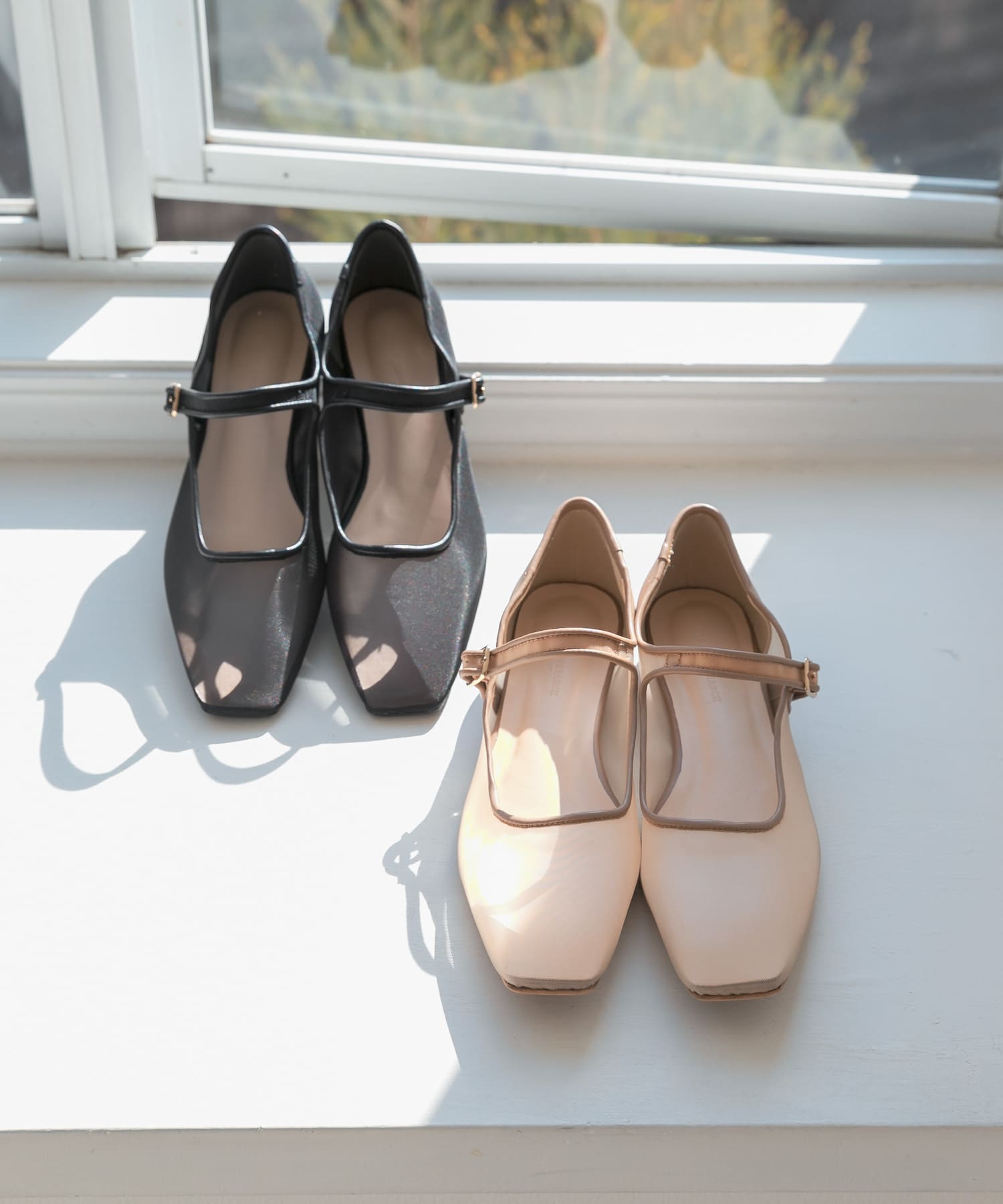 シアーメリージェーンフラットシューズ BLACK 24