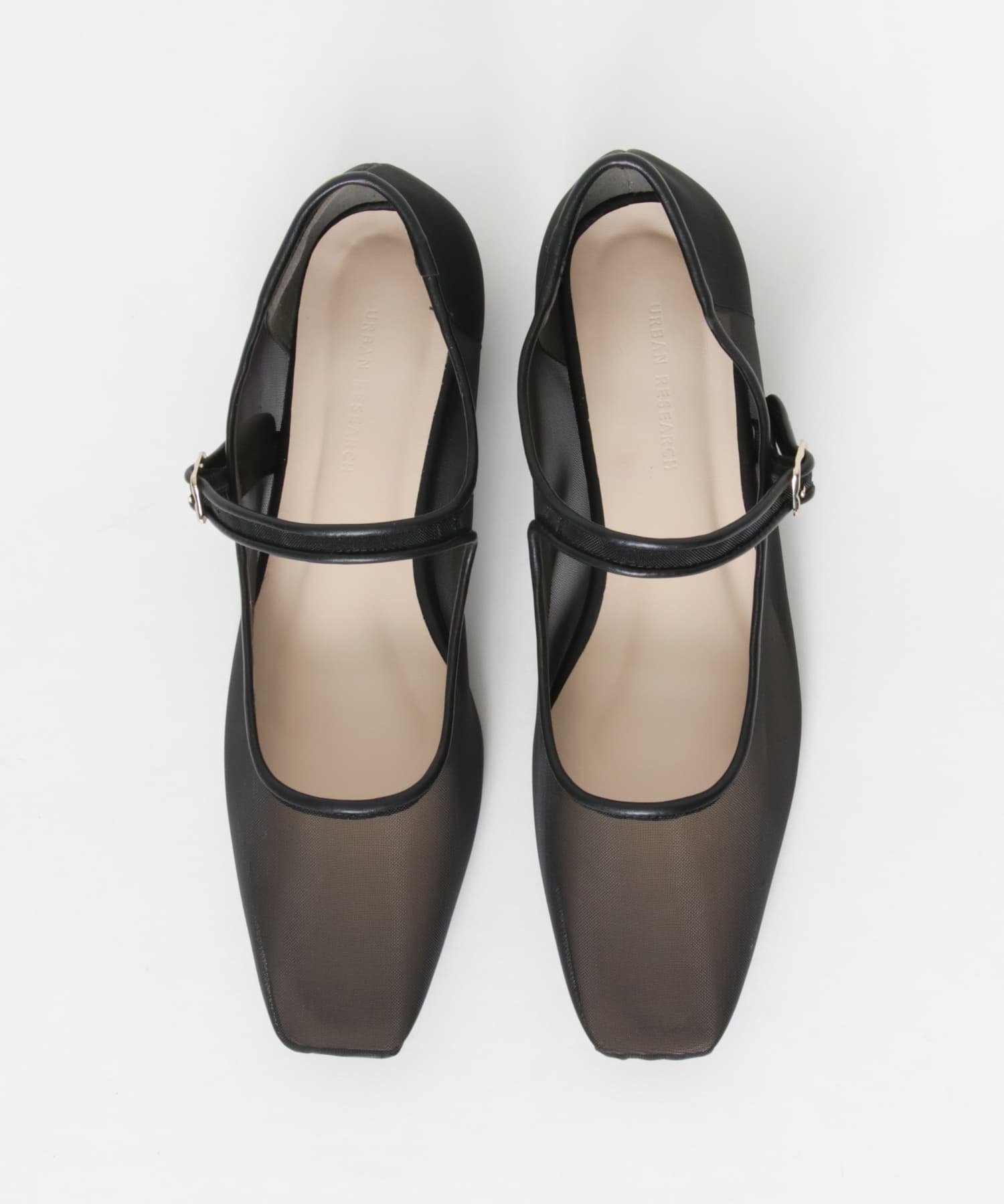 シアーメリージェーンフラットシューズ BLACK 23.5