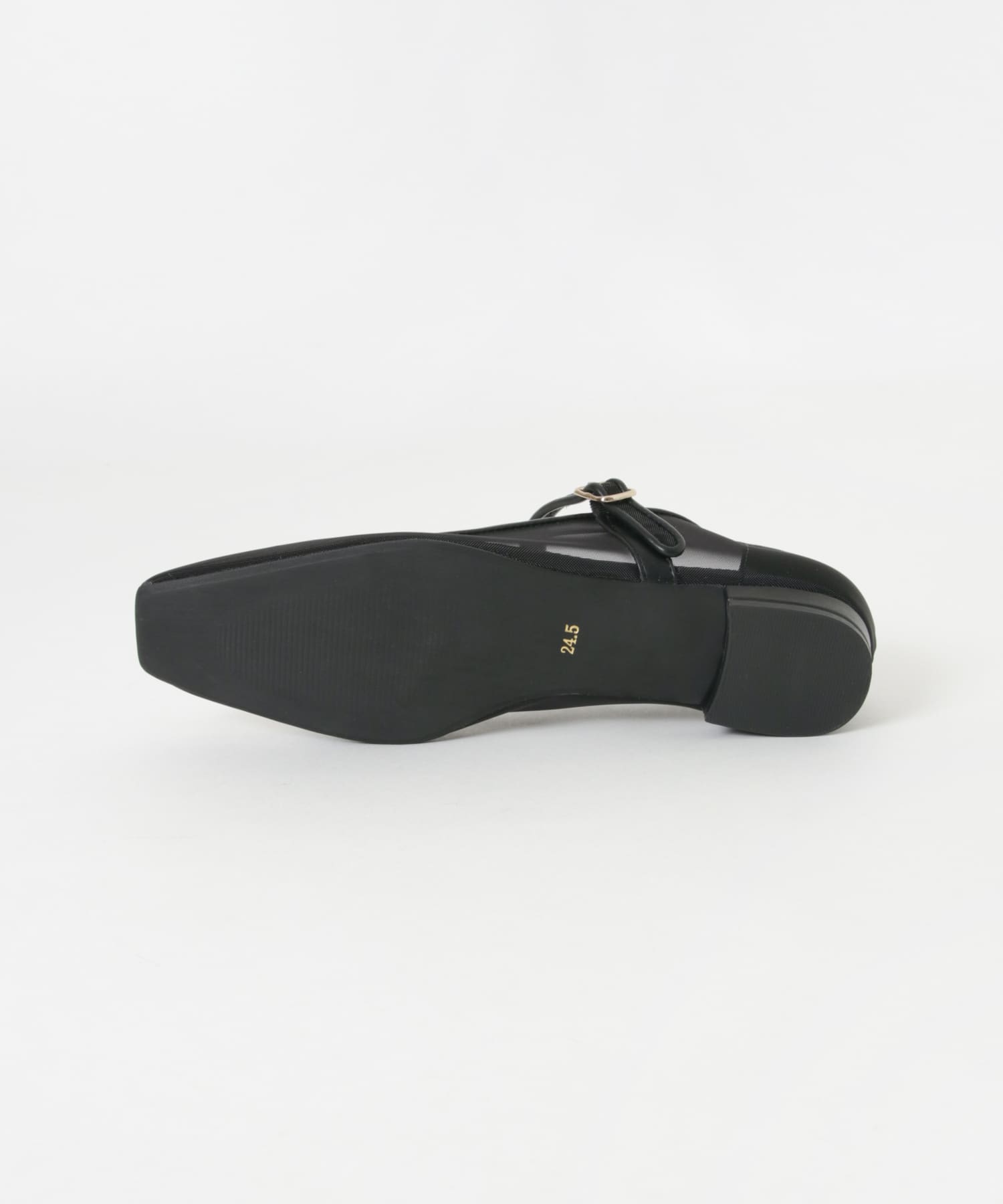 シアーメリージェーンフラットシューズ BLACK 23.5
