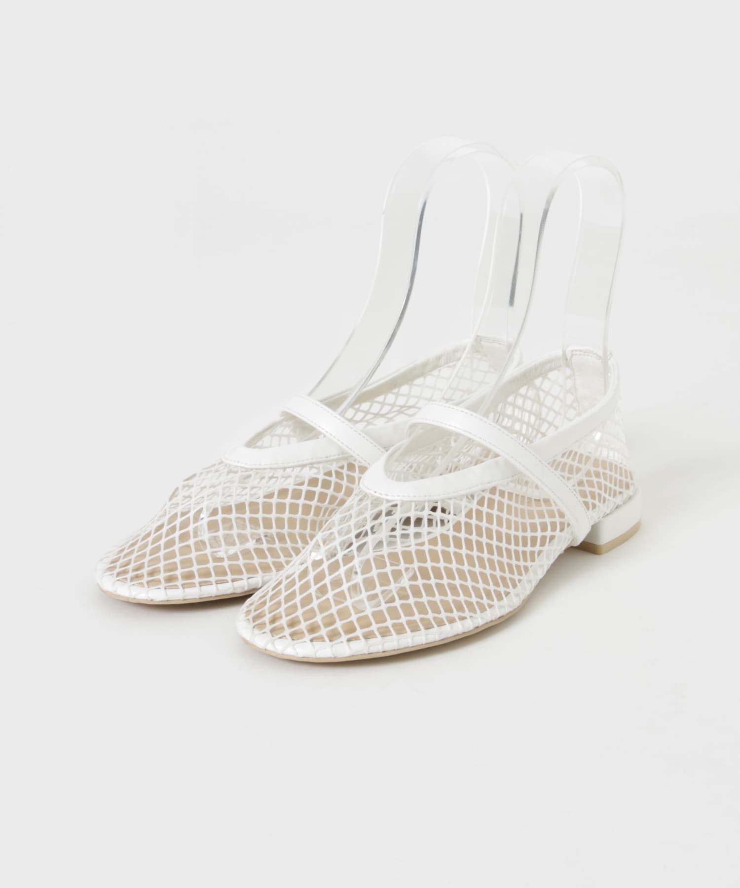 メッシュフラットシューズ WHITE 23.5
