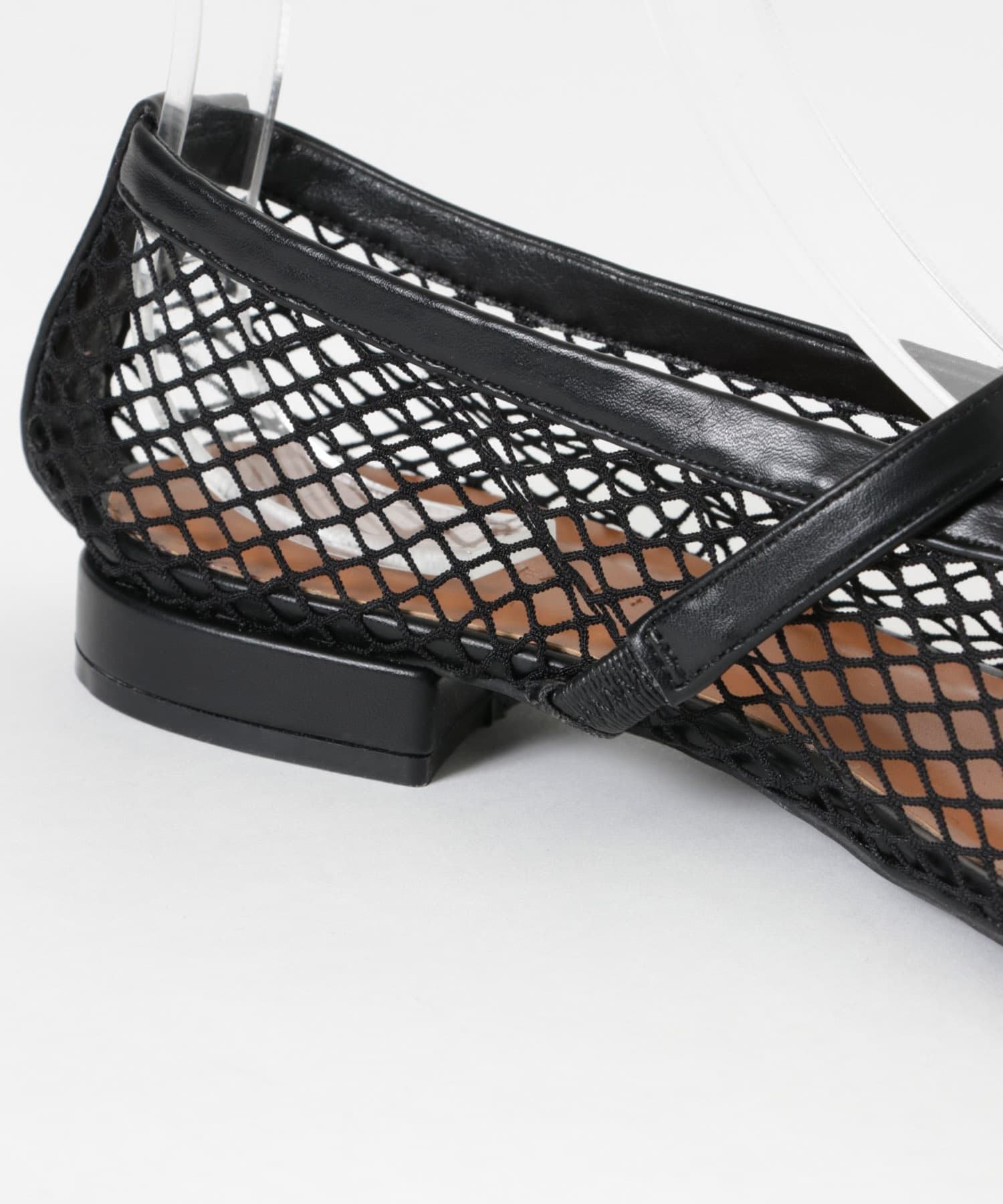 メッシュフラットシューズ BLACK 23.5
