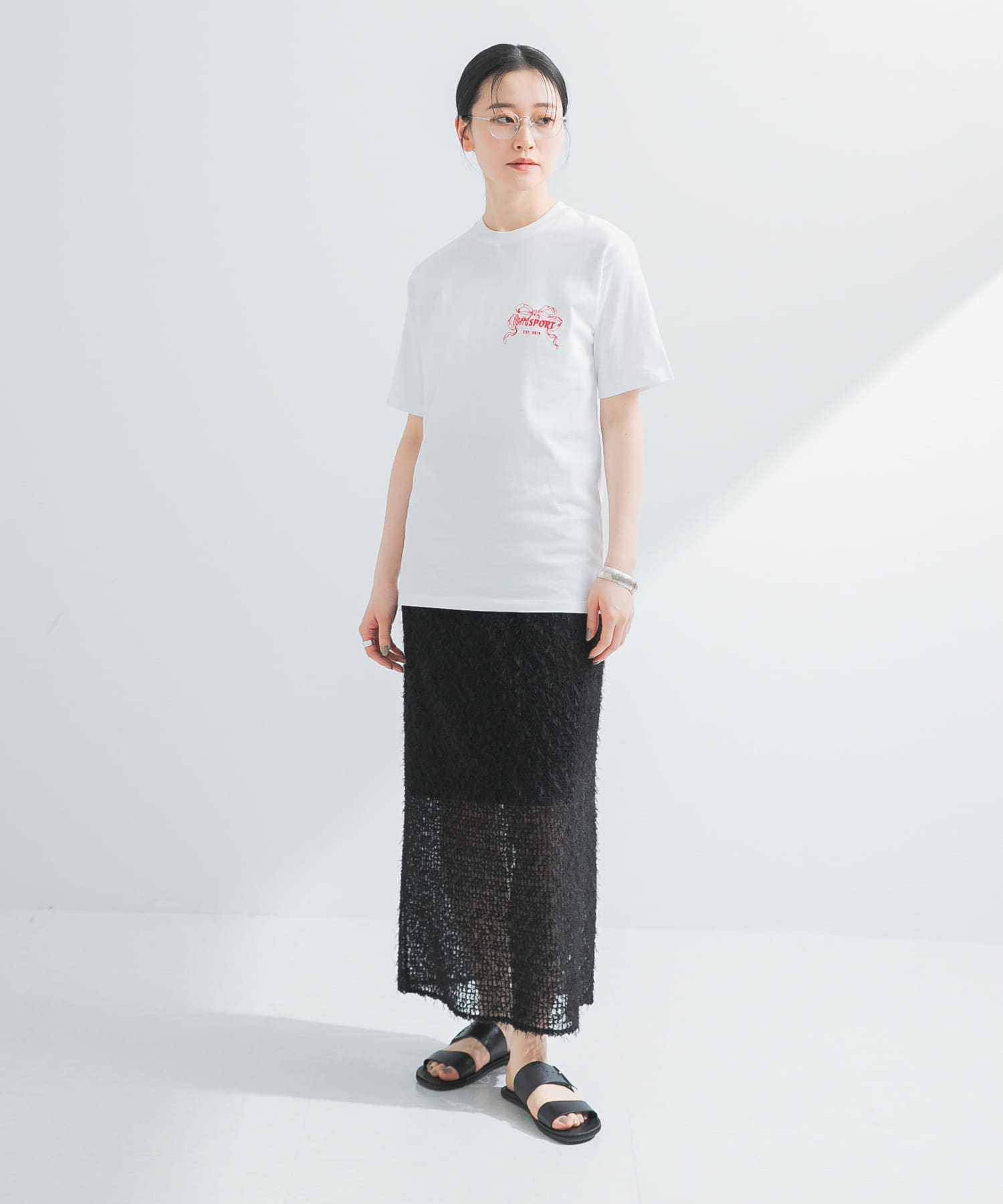 レザーサンダル BLACK 23