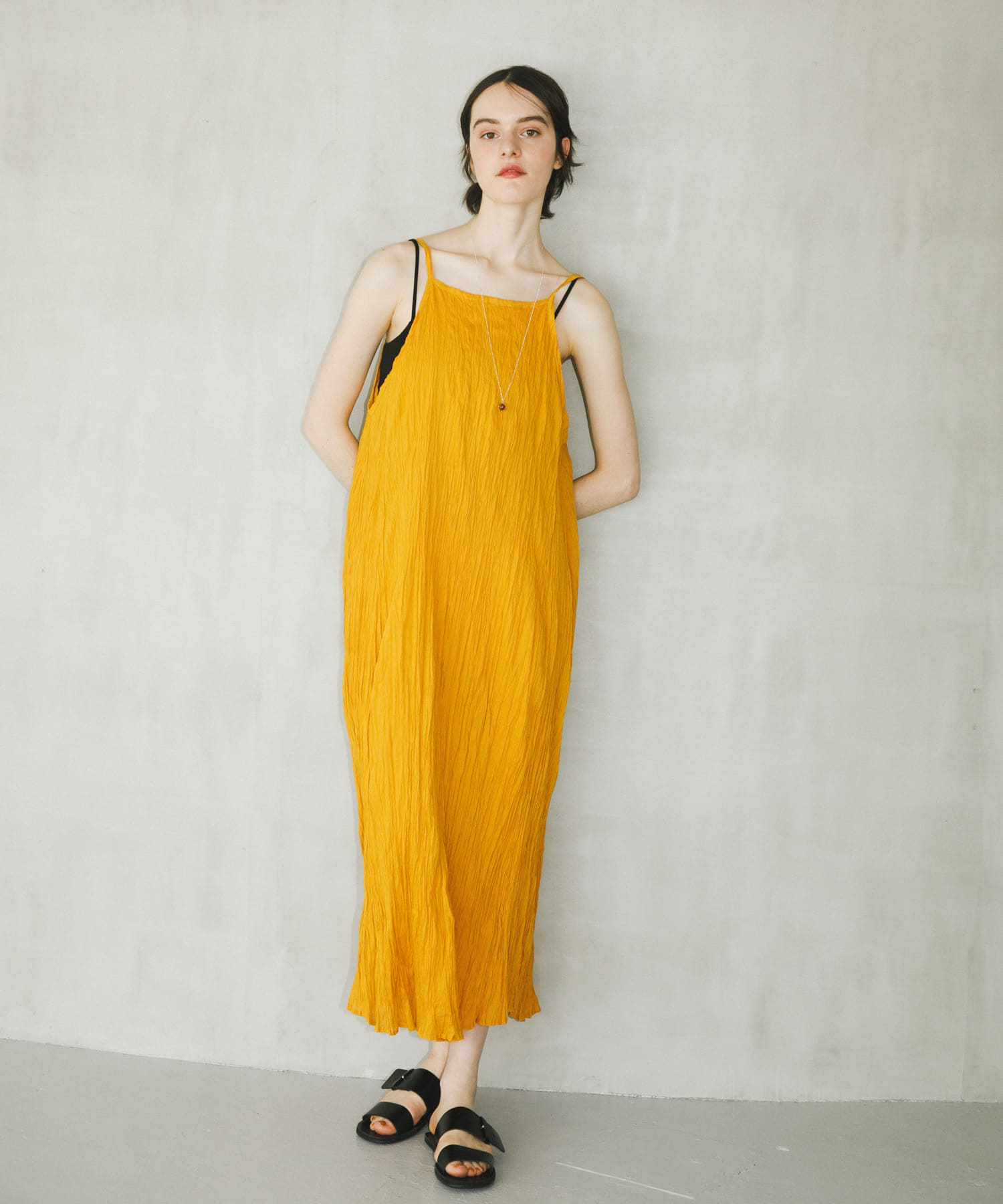 レザーサンダル BLACK 23