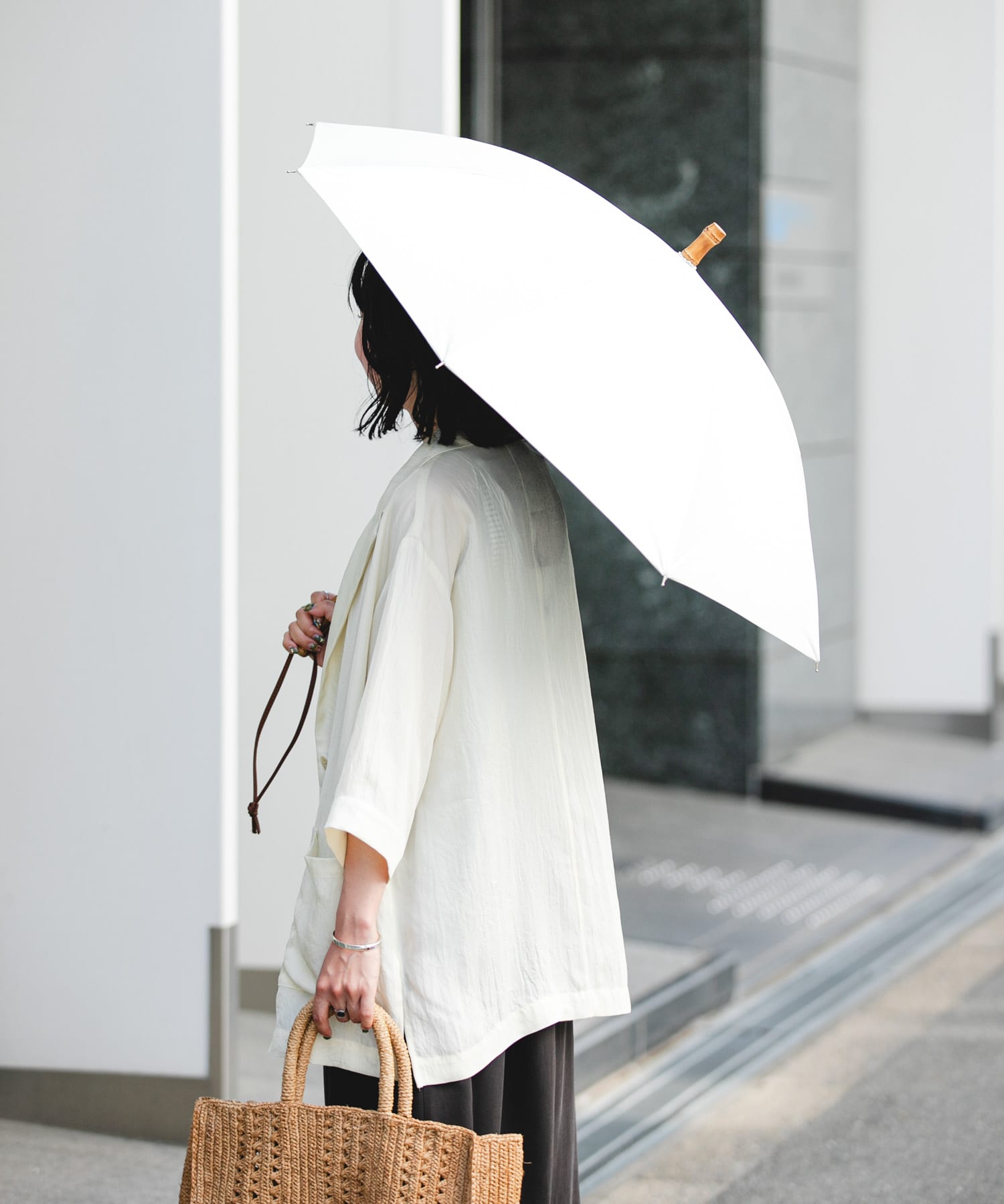 晴雨兼用バンブーアンブレラ IVORY -