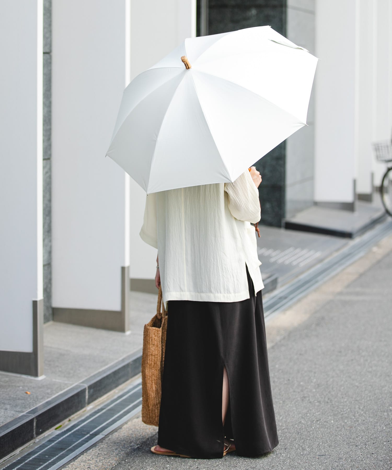 晴雨兼用バンブーアンブレラ IVORY -