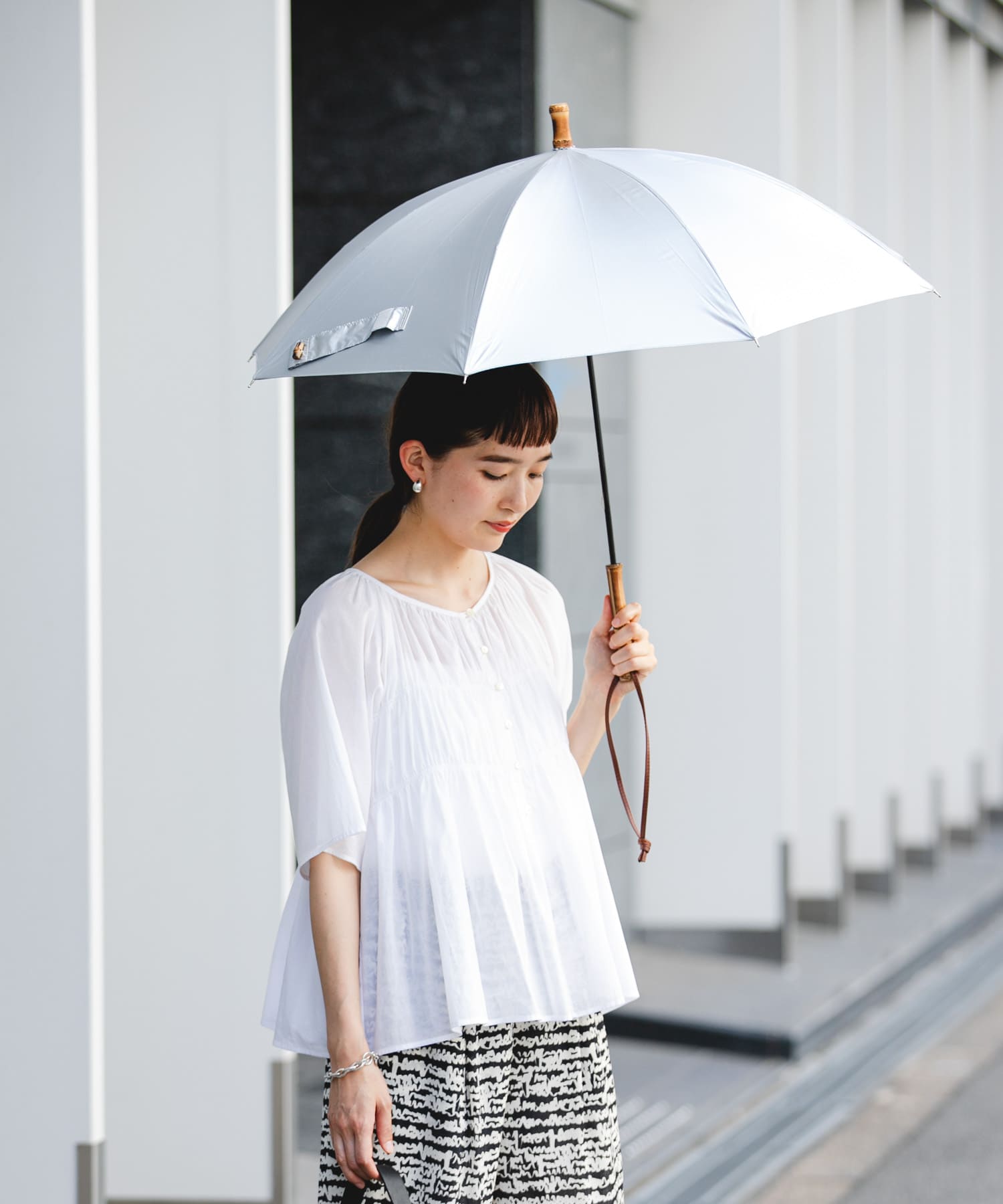晴雨兼用バンブーアンブレラ SILVER -