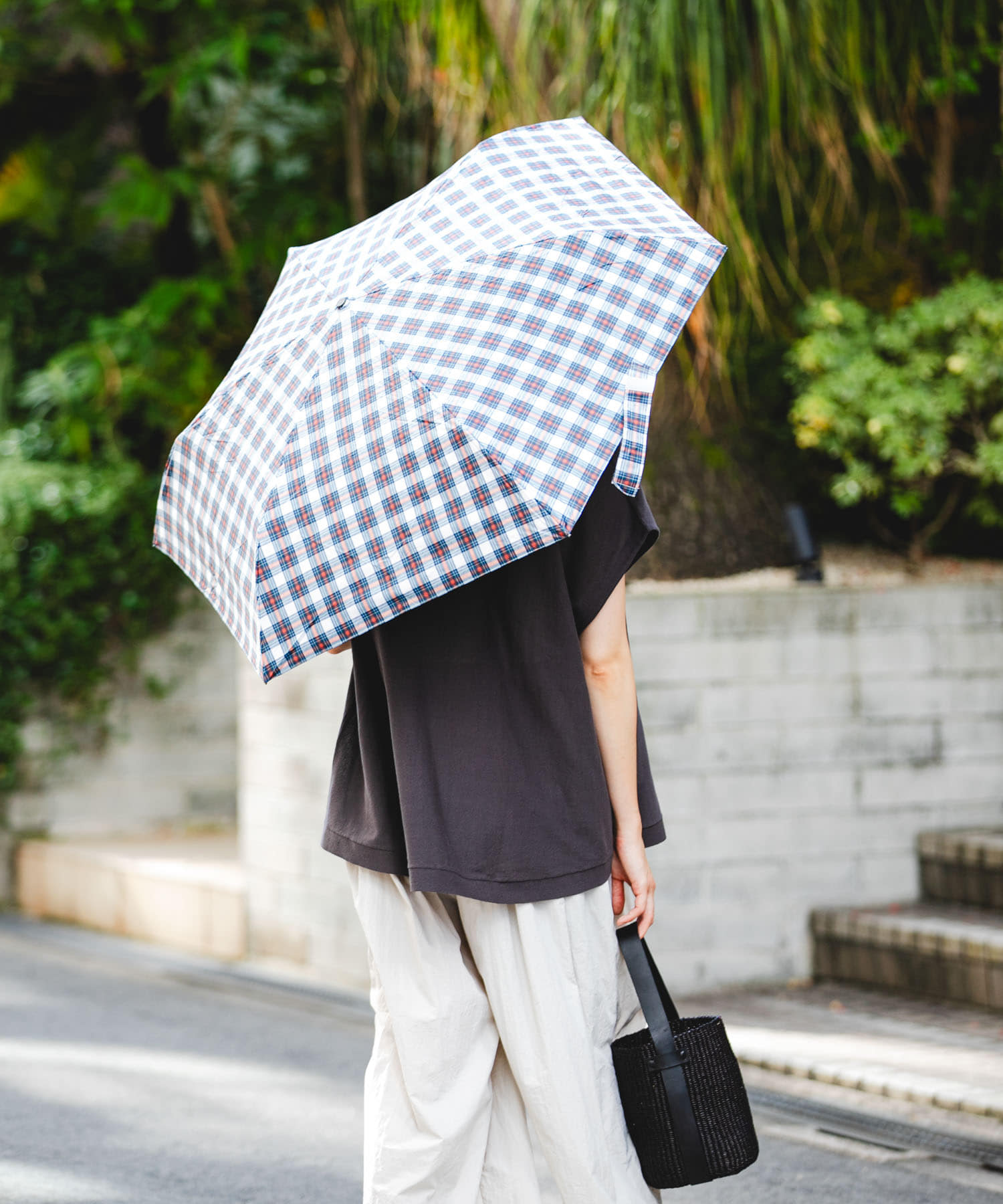晴雨兼用コンパクトアンブレラ CHECK -