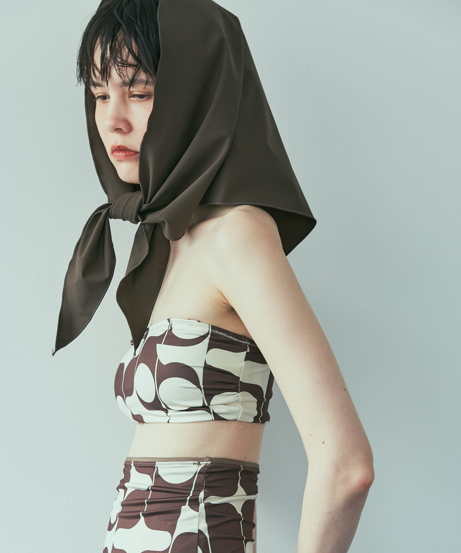 『UVカット』Swim URBAN RESEARCH　スイムサンカクスカーフ BROWN FREE