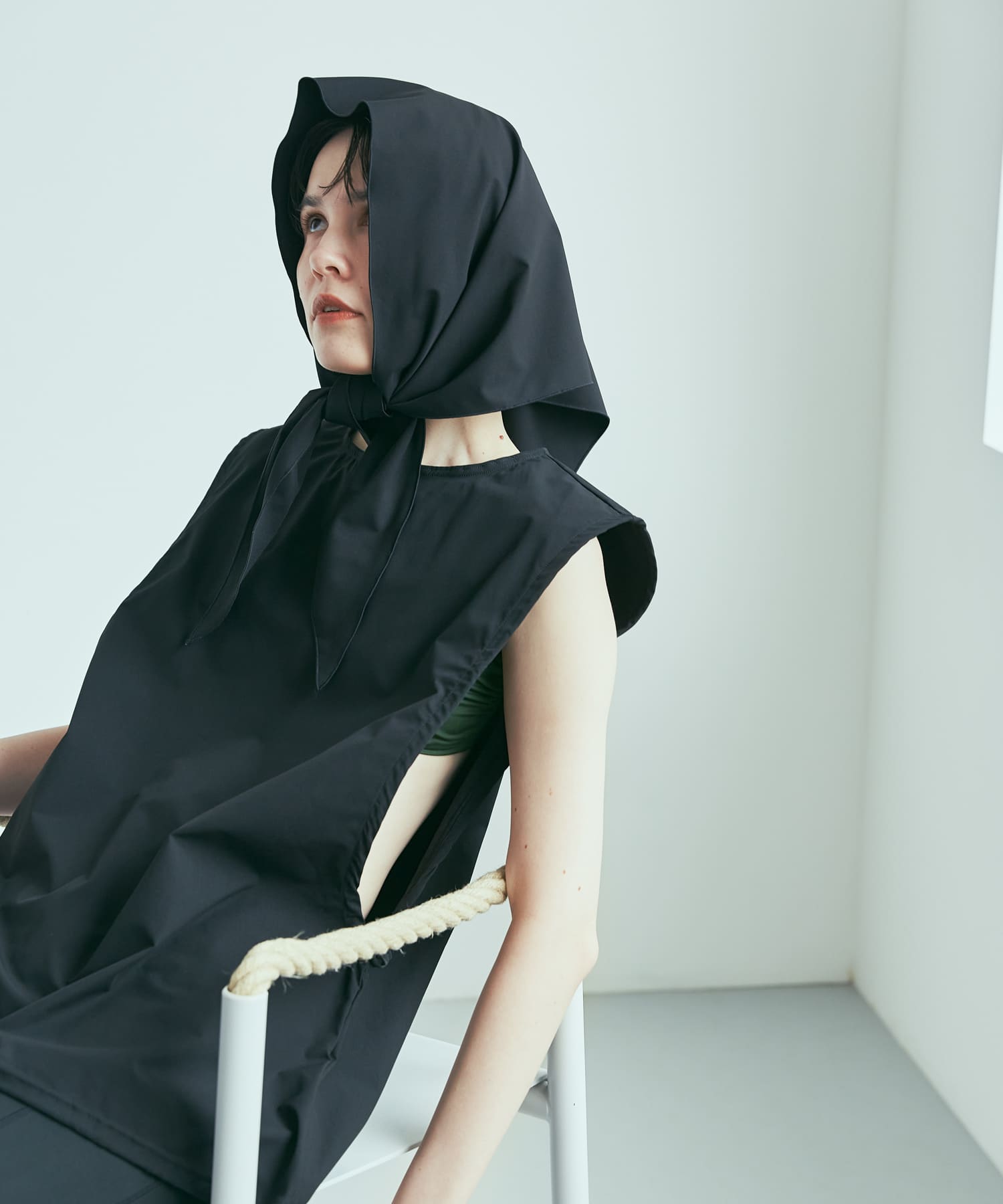 『UVカット』Swim URBAN RESEARCH　スイムサンカクスカーフ BLACK FREE