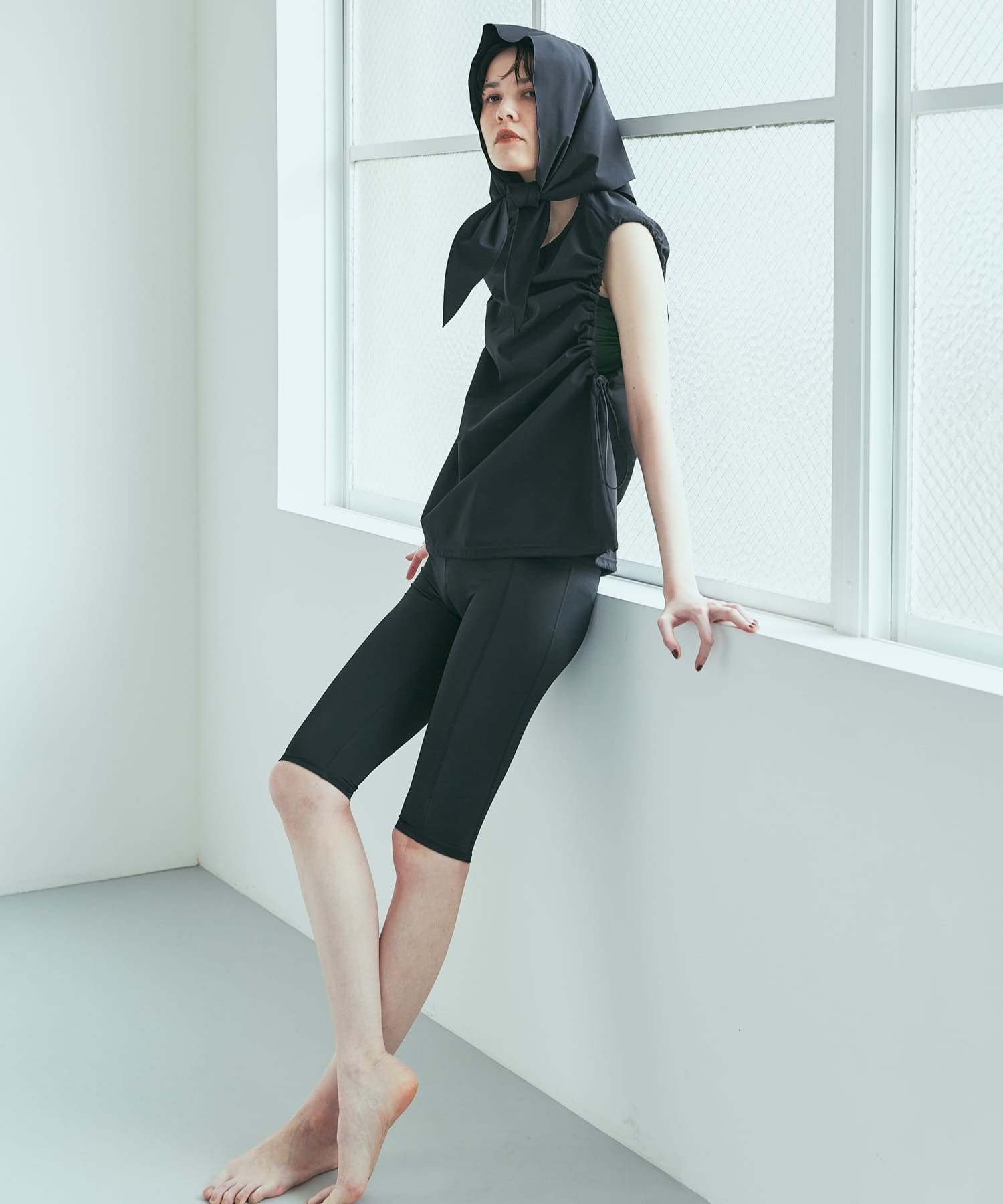 『UVカット』Swim URBAN RESEARCH　スイムサンカクスカーフ BLACK FREE