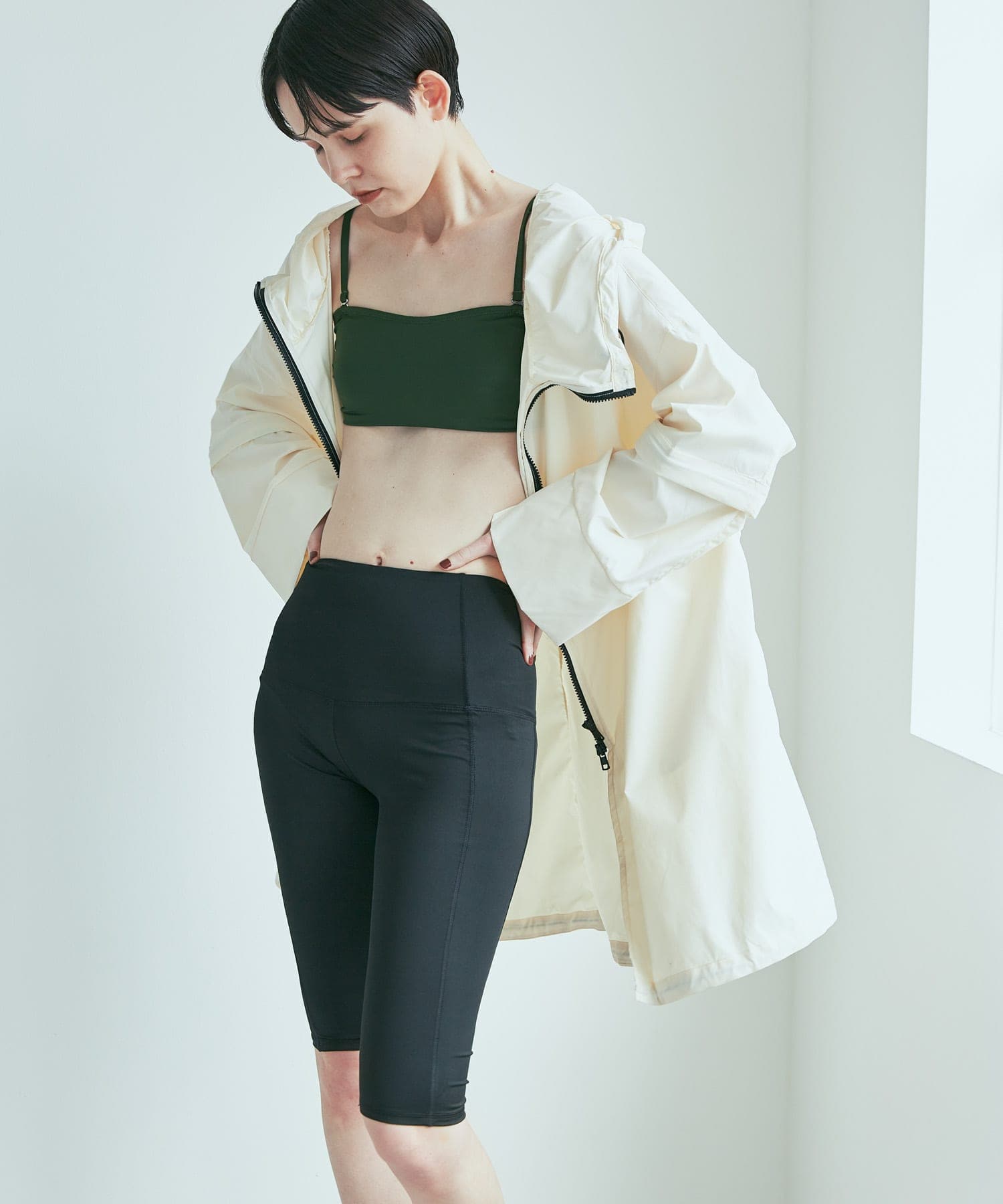 『UVカット』Swim URBAN RESEARCH　スイム2WAYラッシュガードパーカー