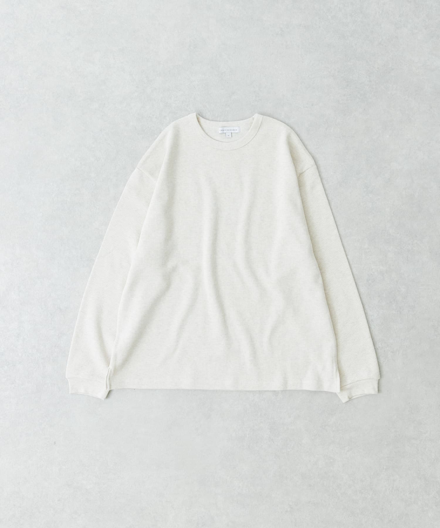 度詰めワッフルロングスリーブ