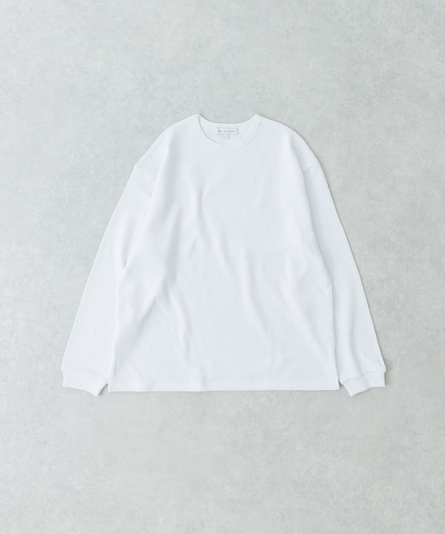 度詰めワッフルロングスリーブ