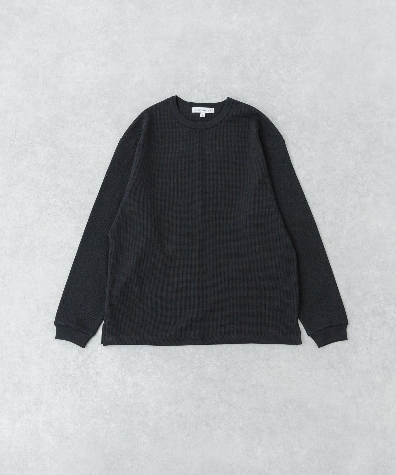 度詰めワッフルロングスリーブ