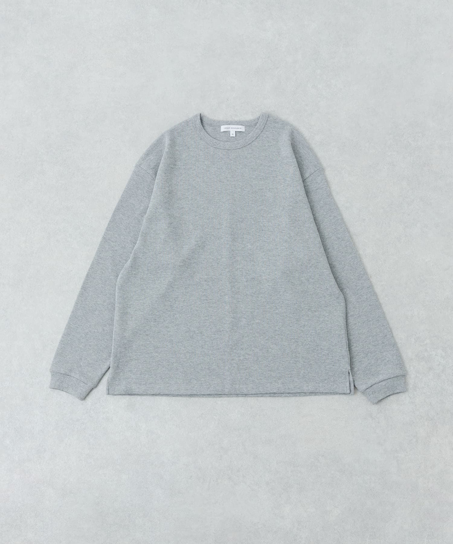 度詰めワッフルロングスリーブ