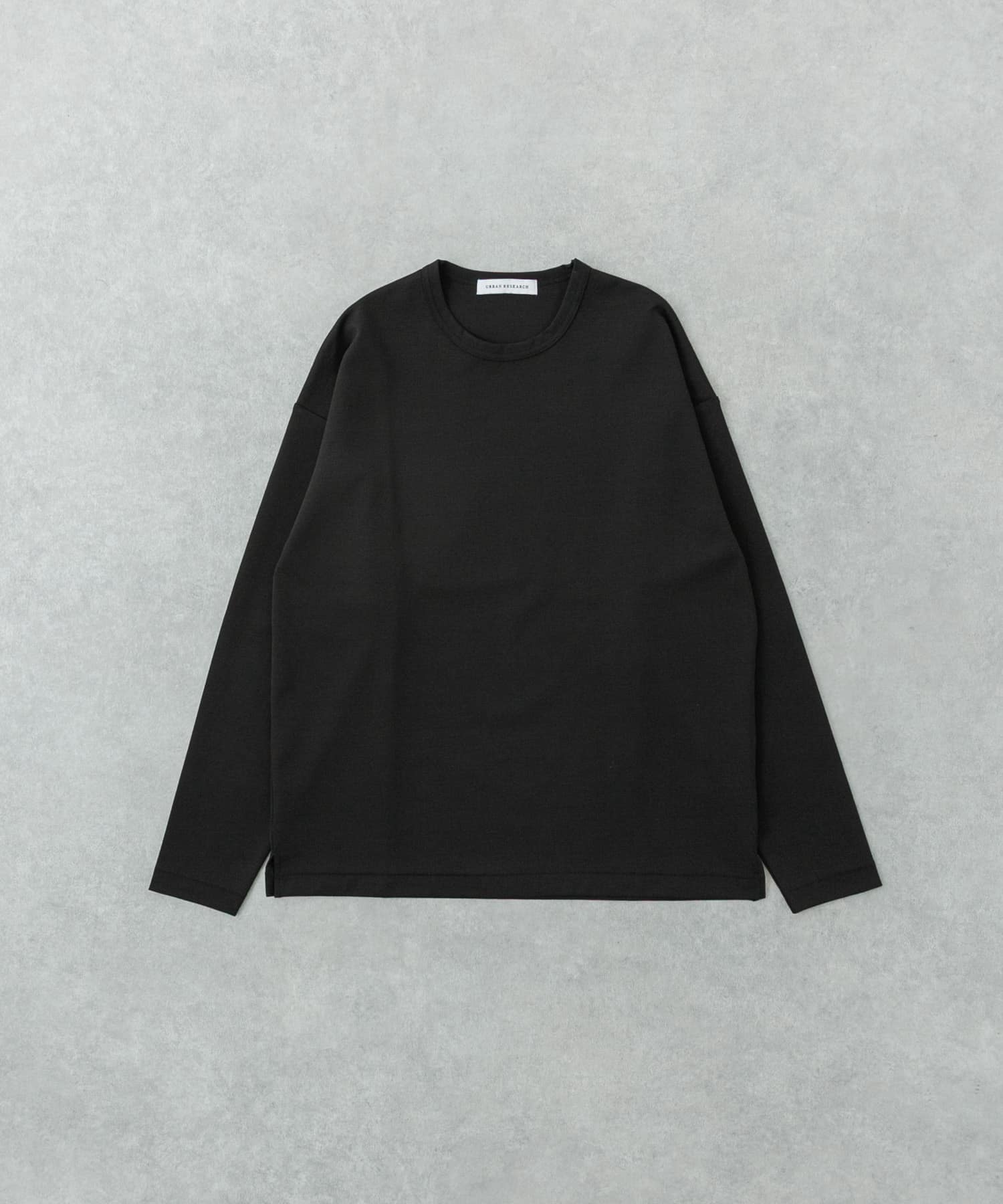 コットンナイロンスムージーロングスリーブ BLACK S