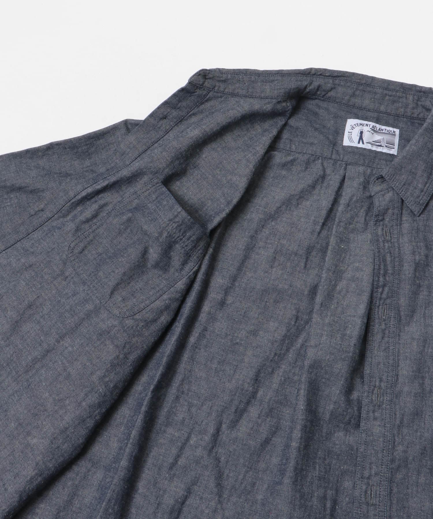 『別注』LE VETEMENT ATLANTIQUE×UR　シャンブレーシャツ NAVY M