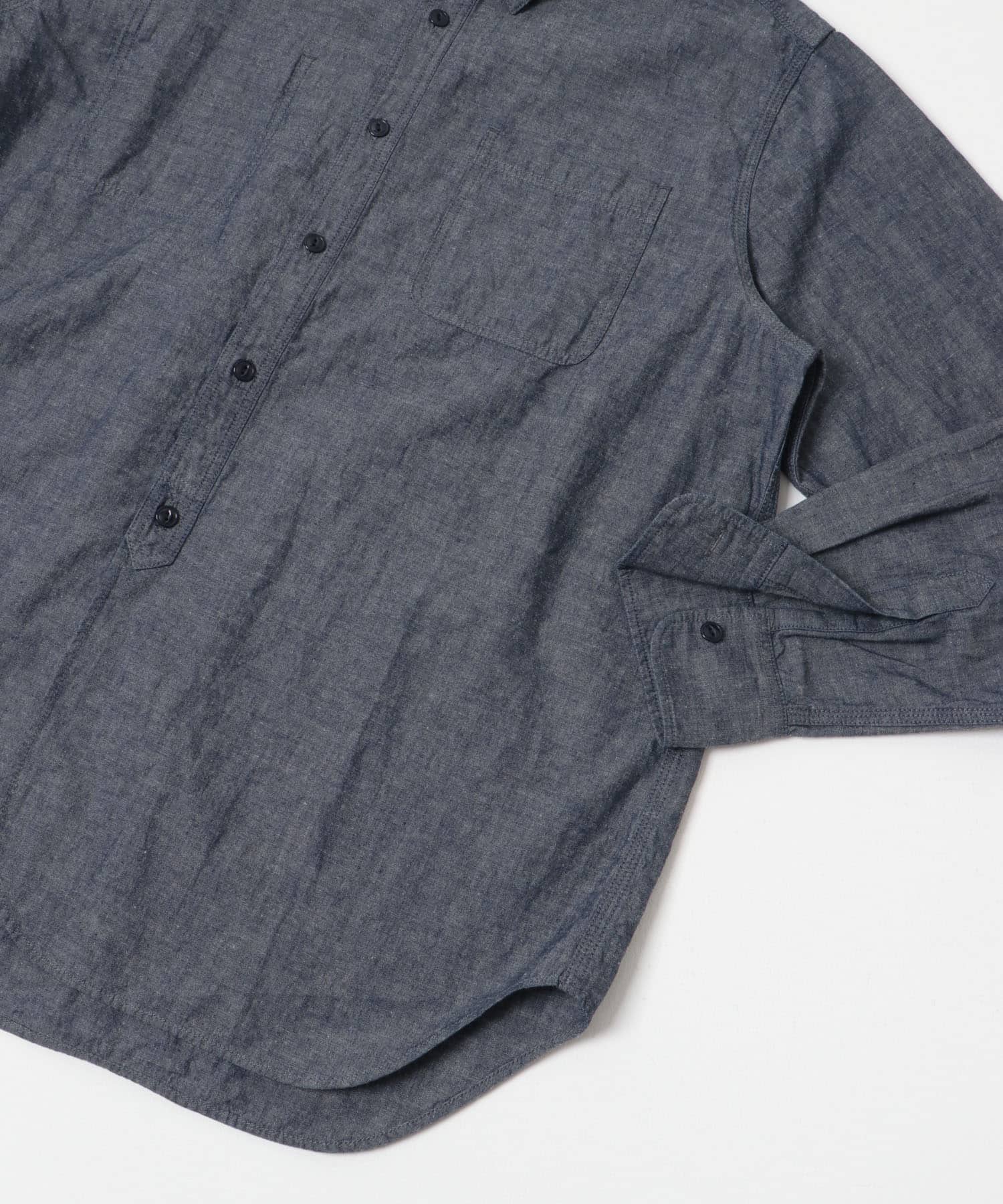 『別注』LE VETEMENT ATLANTIQUE×UR　シャンブレーシャツ NAVY M