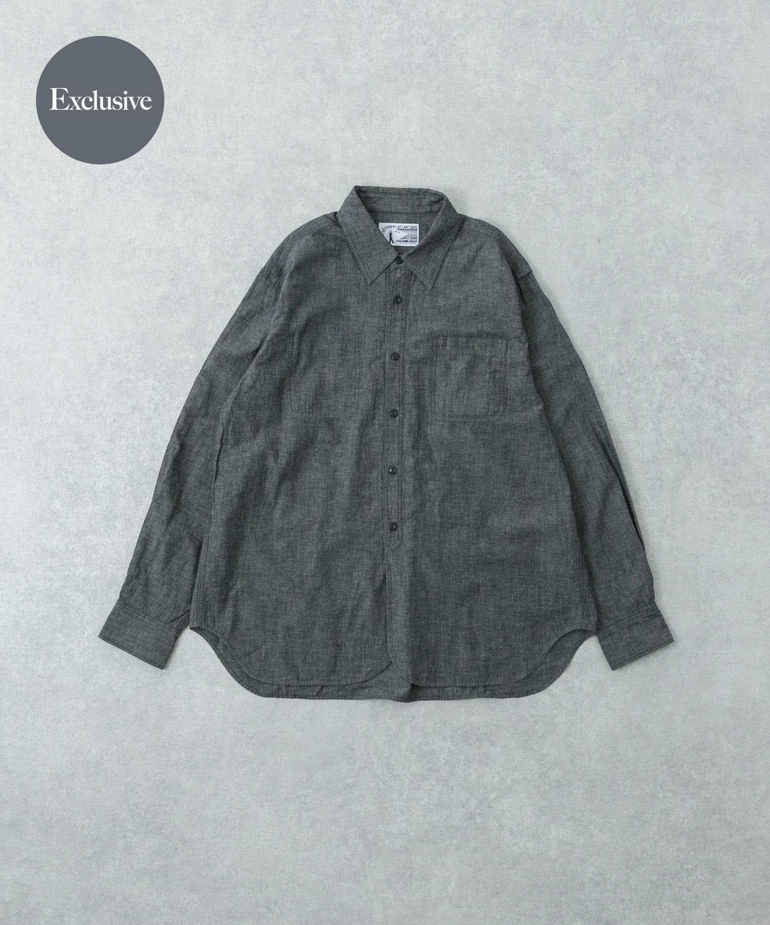 『別注』LE VETEMENT ATLANTIQUE×UR　シャンブレーシャツ