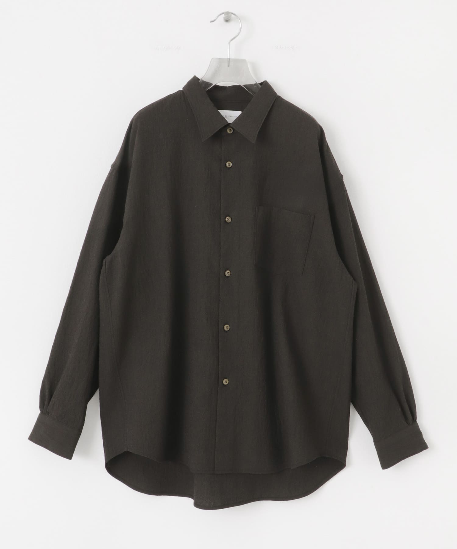 new basic　ALBATROSS WOOL SHIRTS BROWN M
