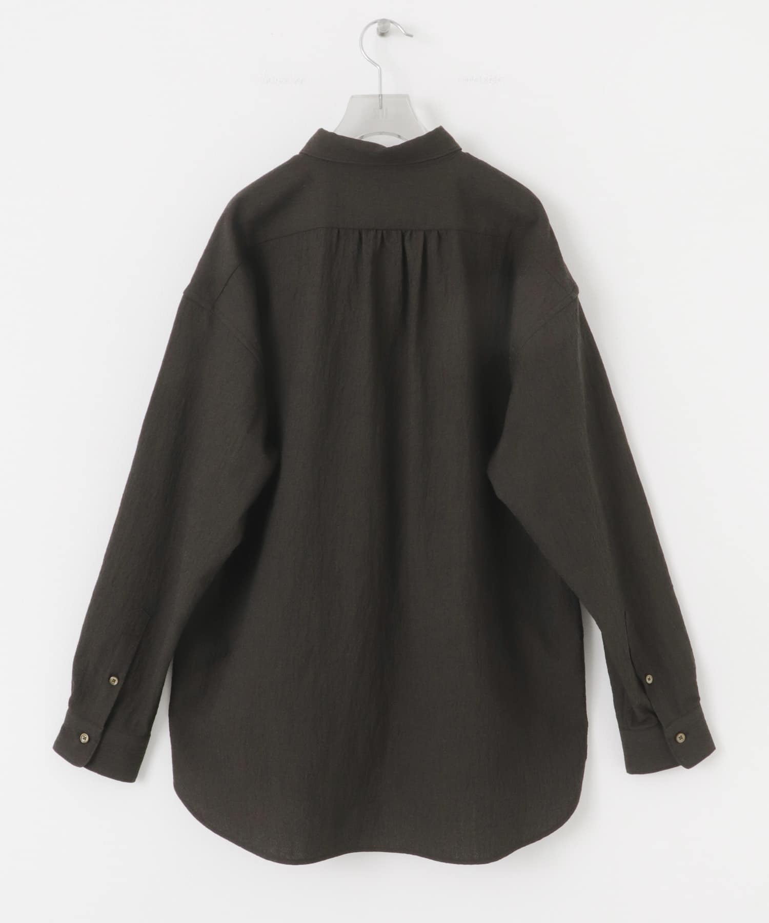 new basic　ALBATROSS WOOL SHIRTS BROWN M