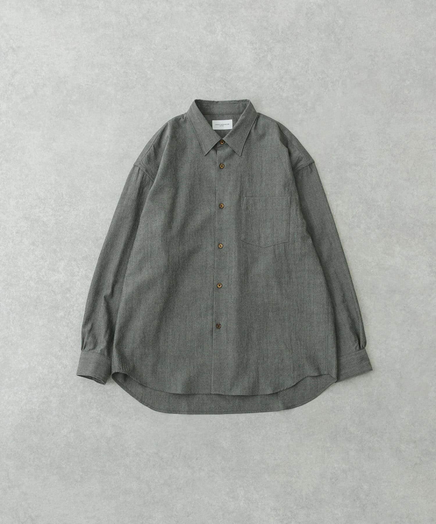 new basic　ALBATROSS WOOL SHIRTS GRAY M