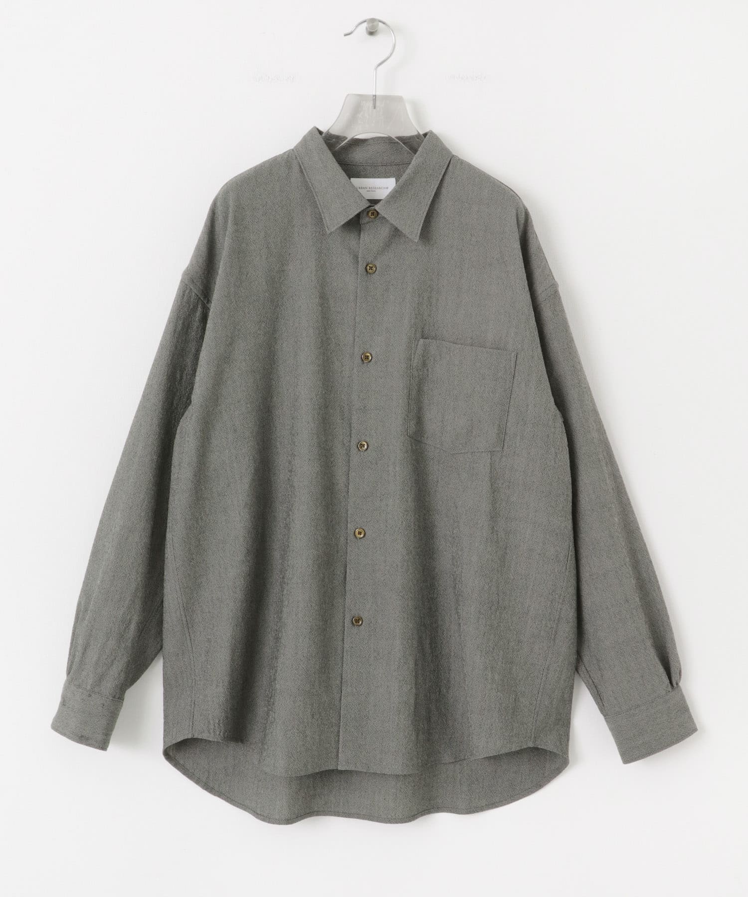 new basic　ALBATROSS WOOL SHIRTS GRAY M