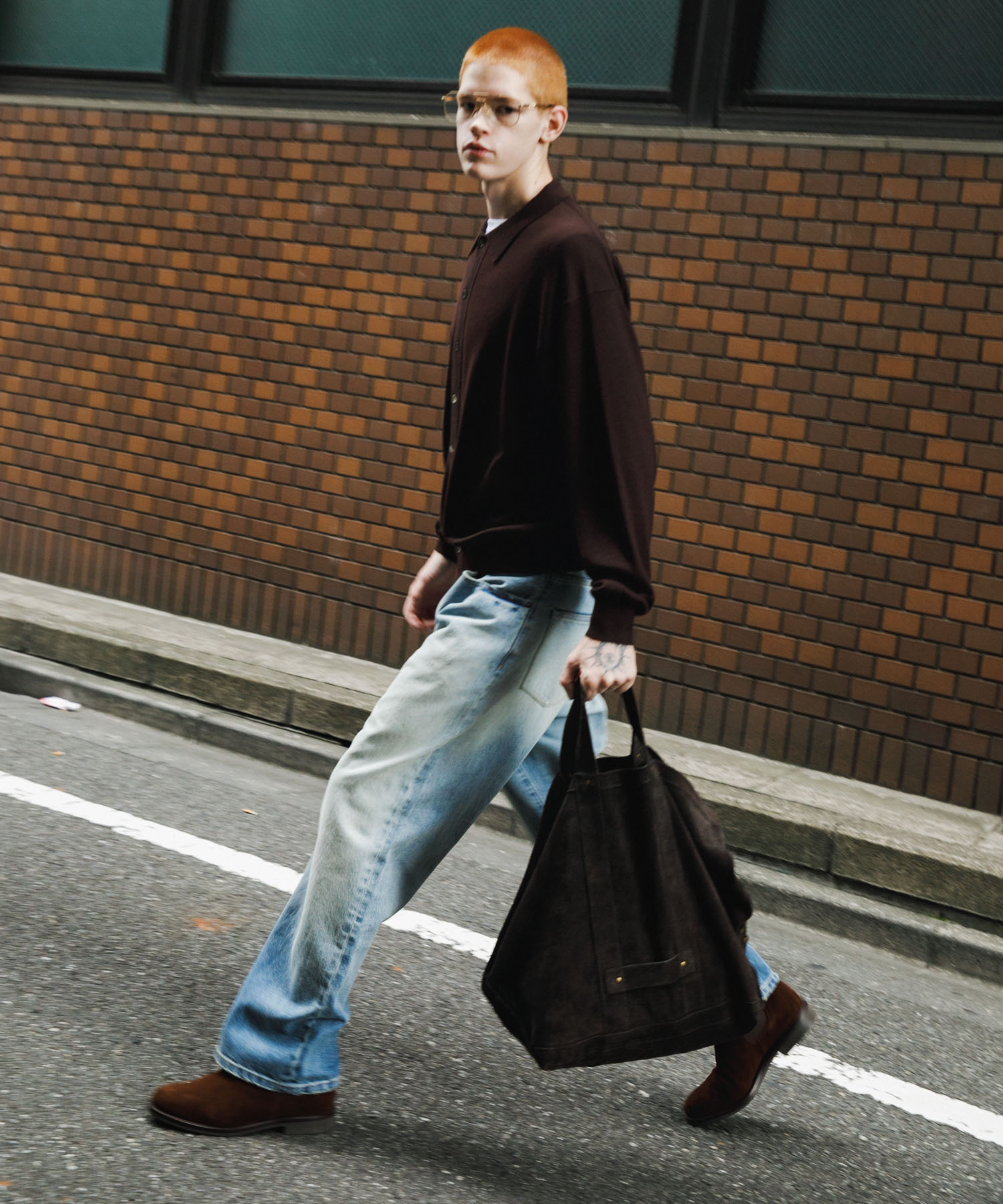 13.5oz DENIM WIDE PANTS