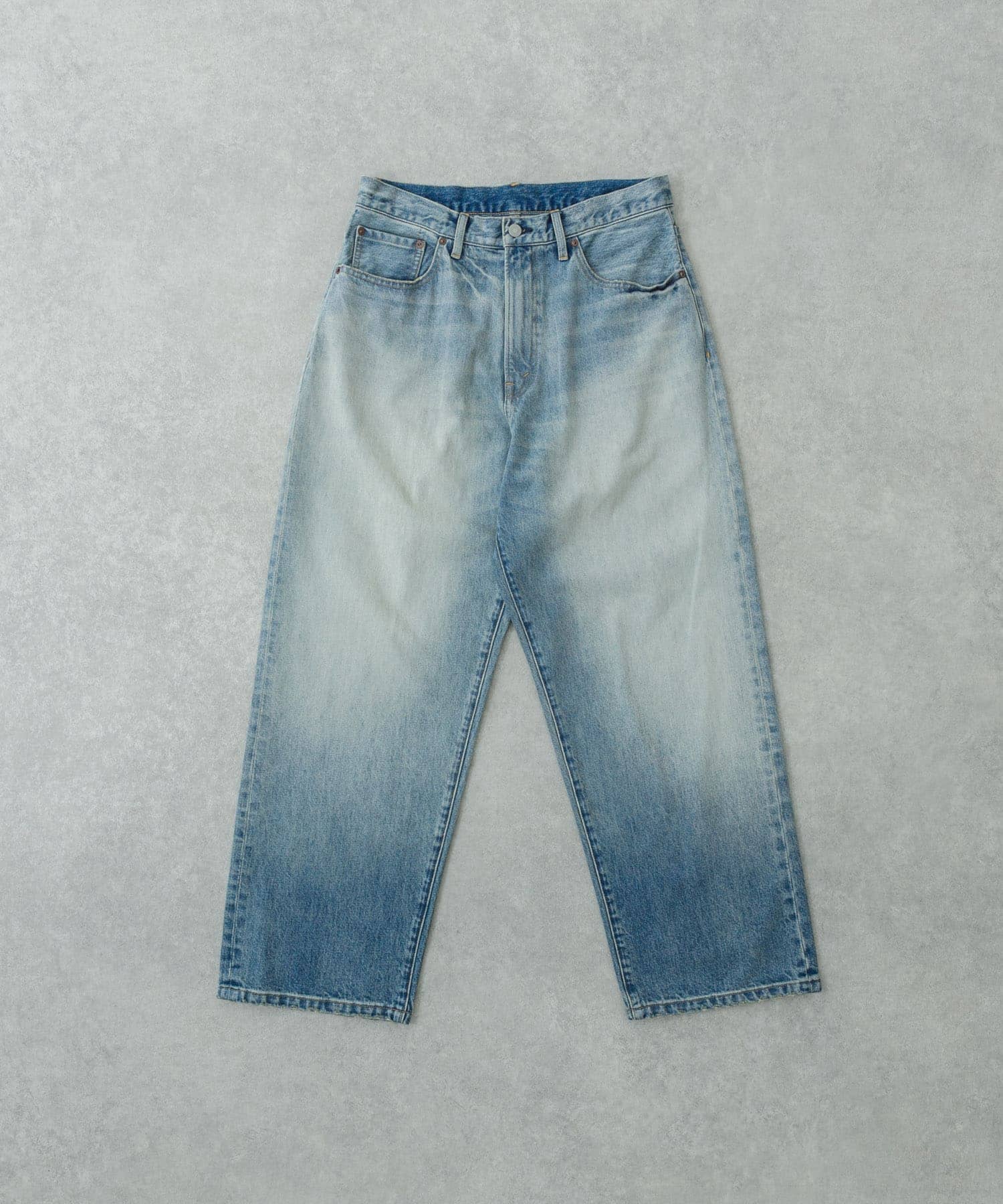 13.5oz DENIM WIDE PANTS LT INDIGO S