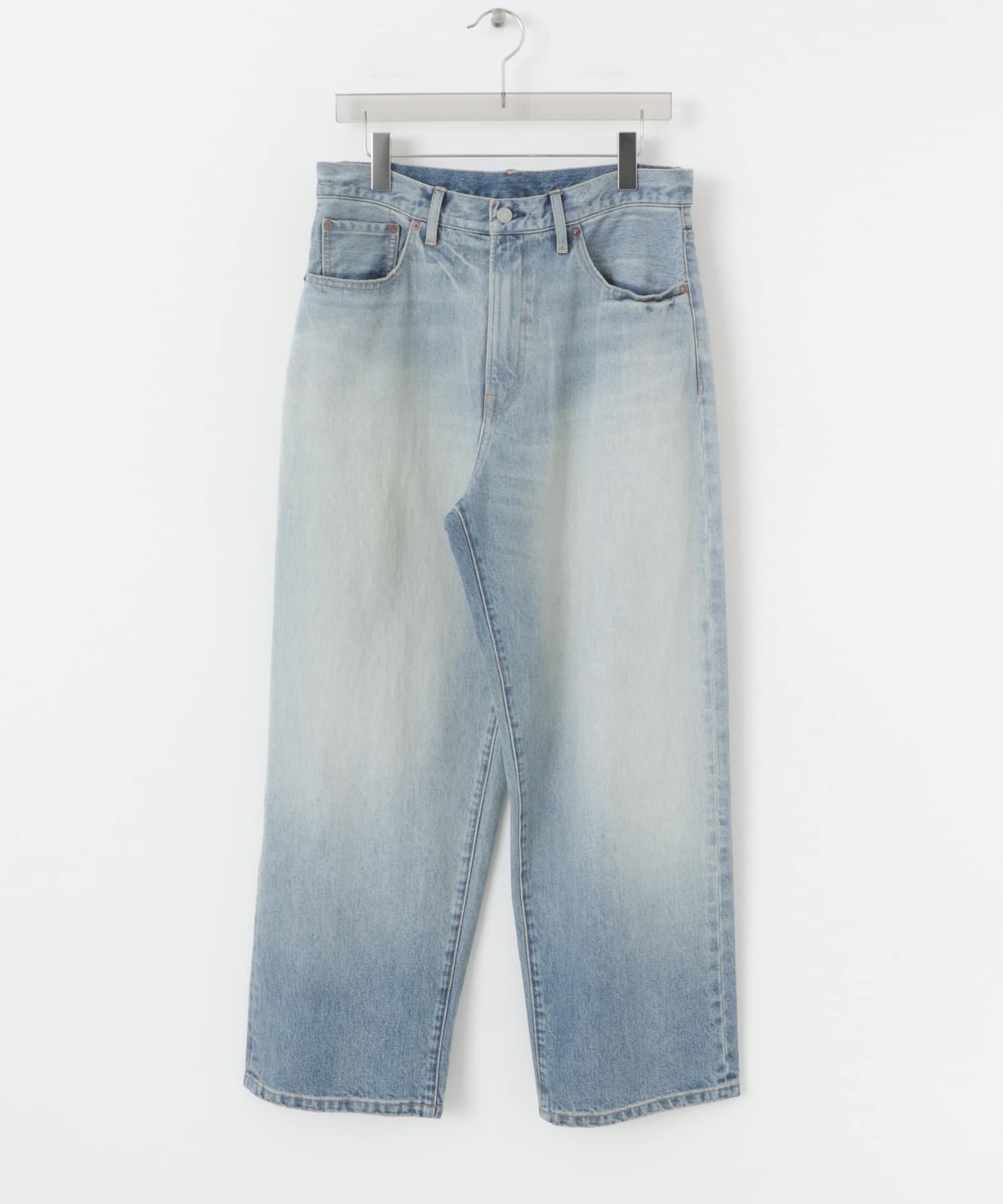 13.5oz DENIM WIDE PANTS LT INDIGO S