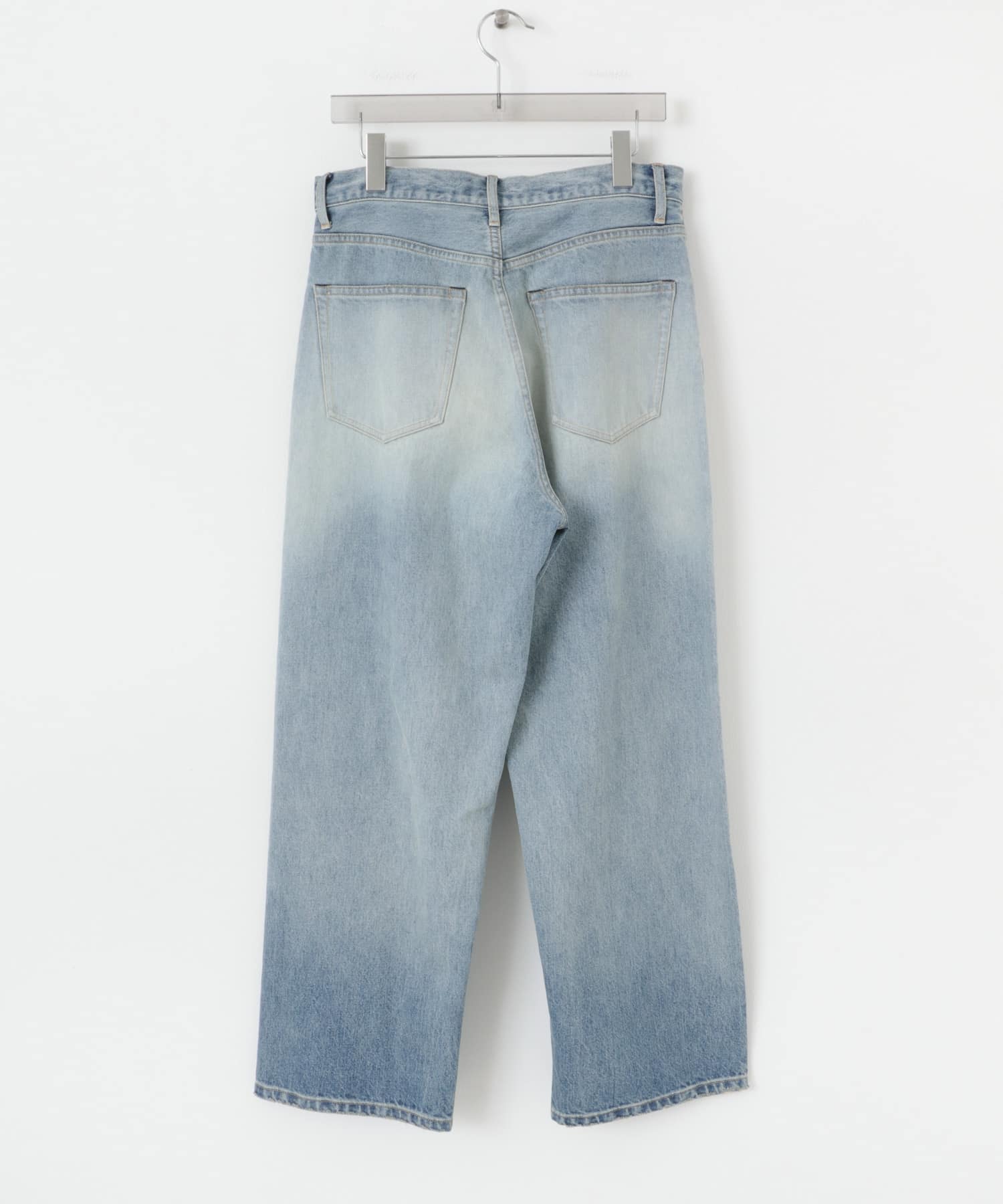 13.5oz DENIM WIDE PANTS LT INDIGO S