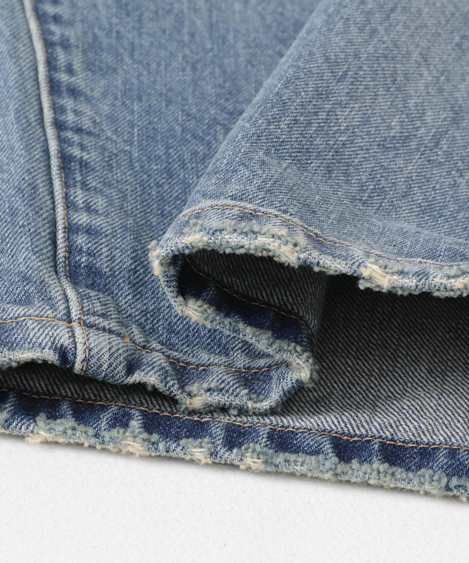 13.5oz DENIM WIDE PANTS LT INDIGO S