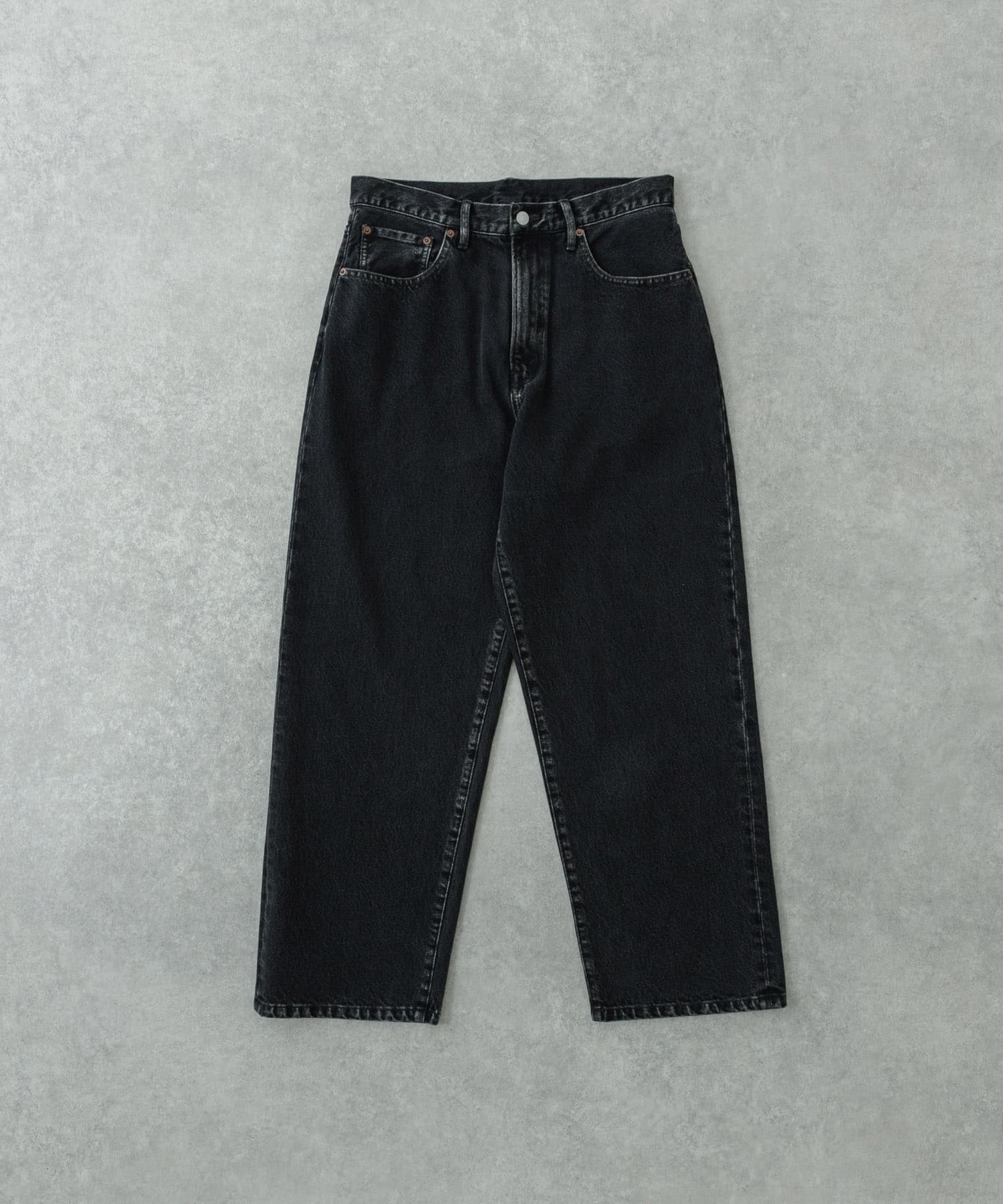 13.5oz DENIM WIDE PANTS BLACK S