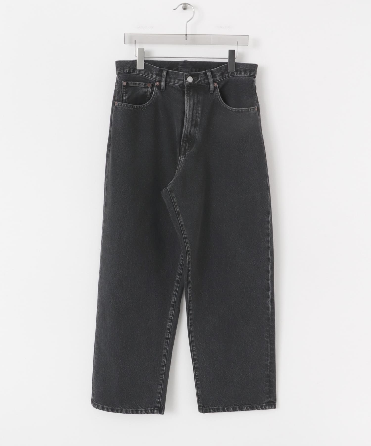 13.5oz DENIM WIDE PANTS BLACK S