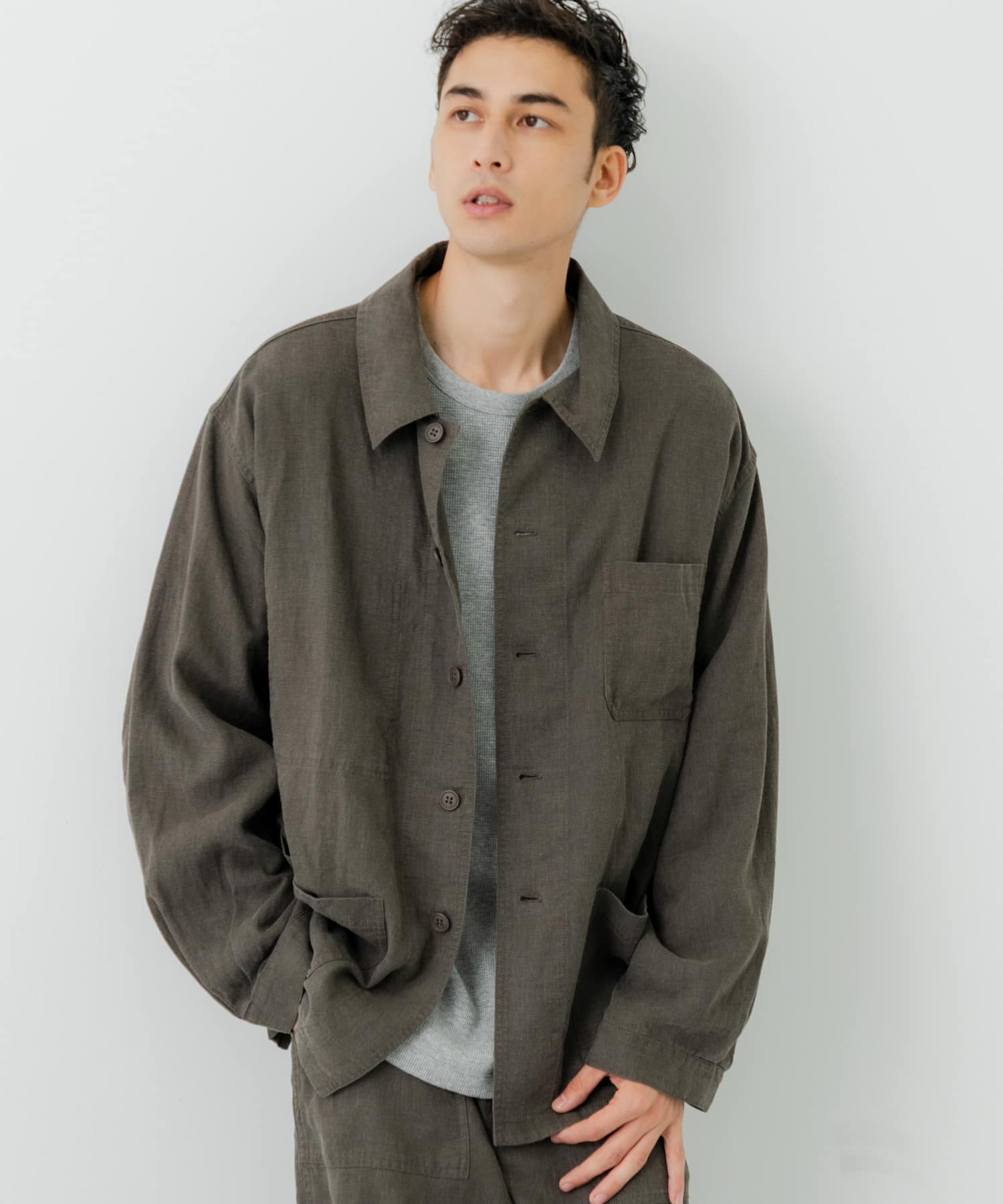 『別注』LE VETEMENT ATLANTIQUE×UR ワークジャケット 別注』LE VETEMENT ATLANTIQUE×UR ワークジャケット(M BLACK