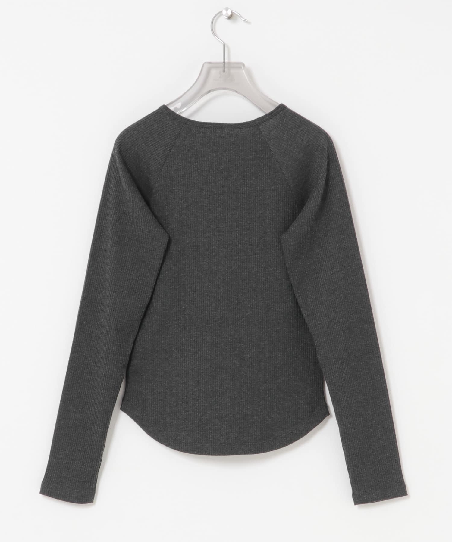 カットアウトリブトップス CHARCOAL FREE