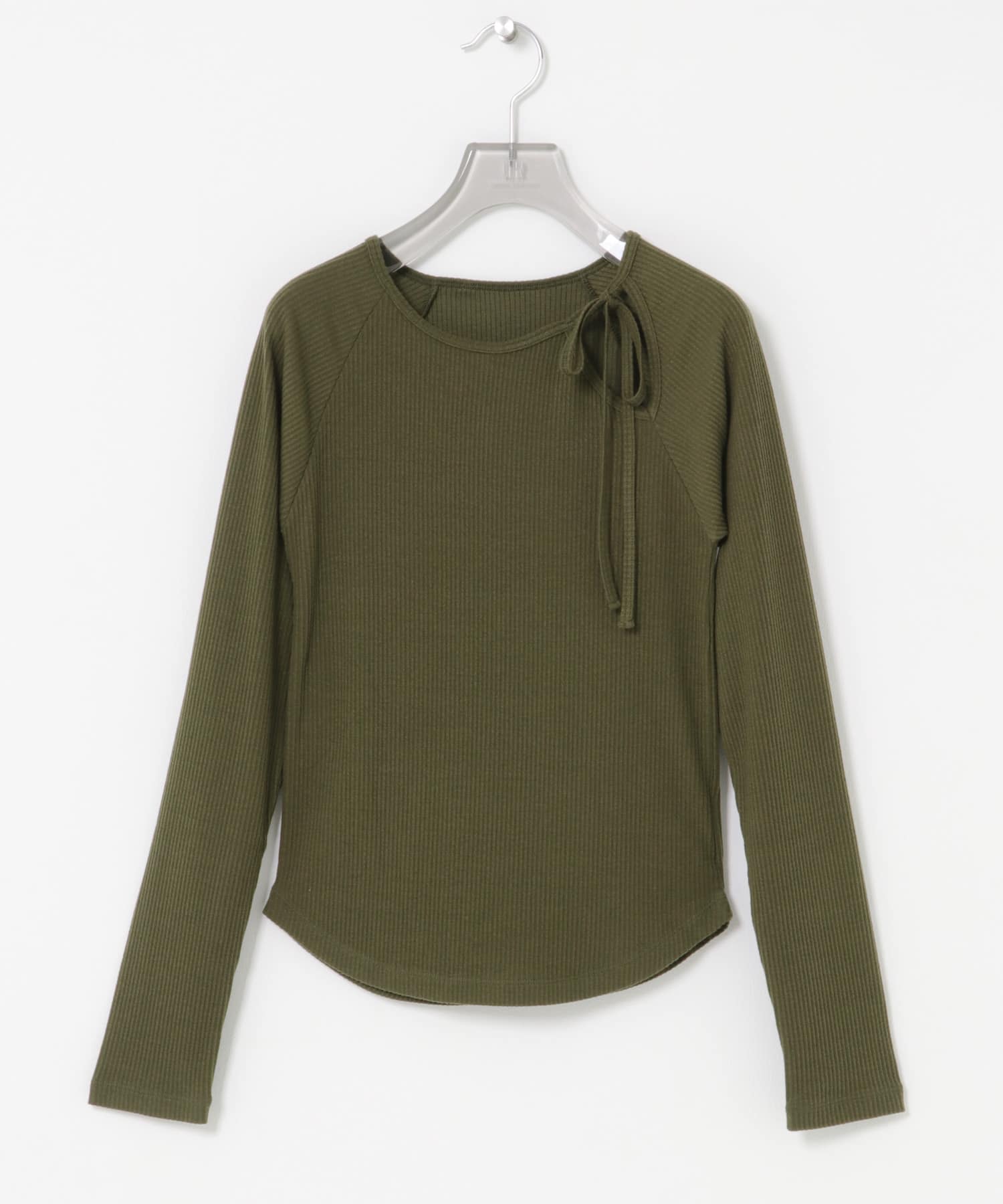 カットアウトリブトップス KHAKI FREE