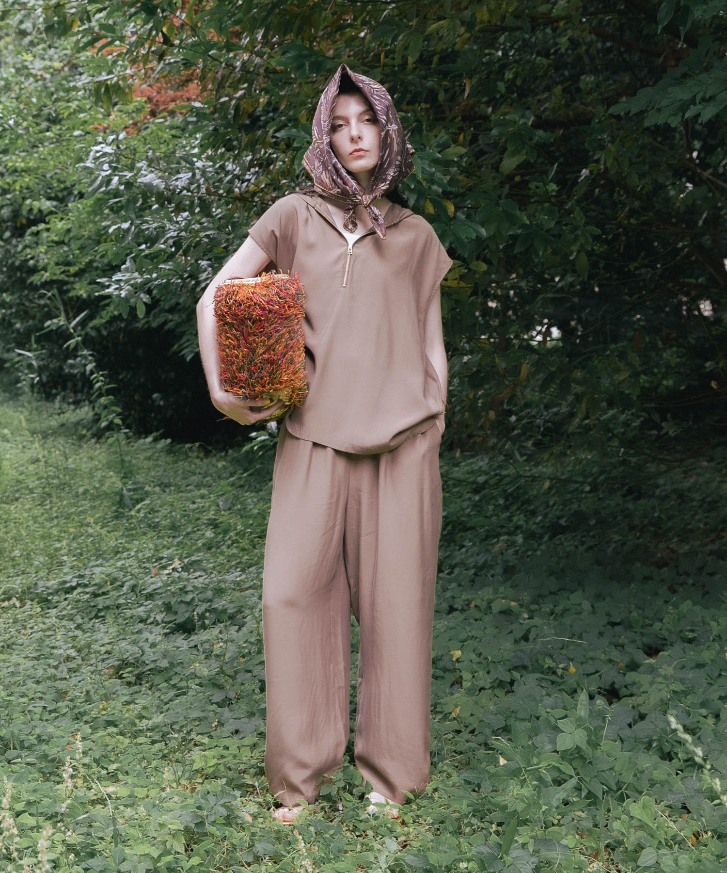 キュプラレーヨンフーディトップス BEIGE FREE