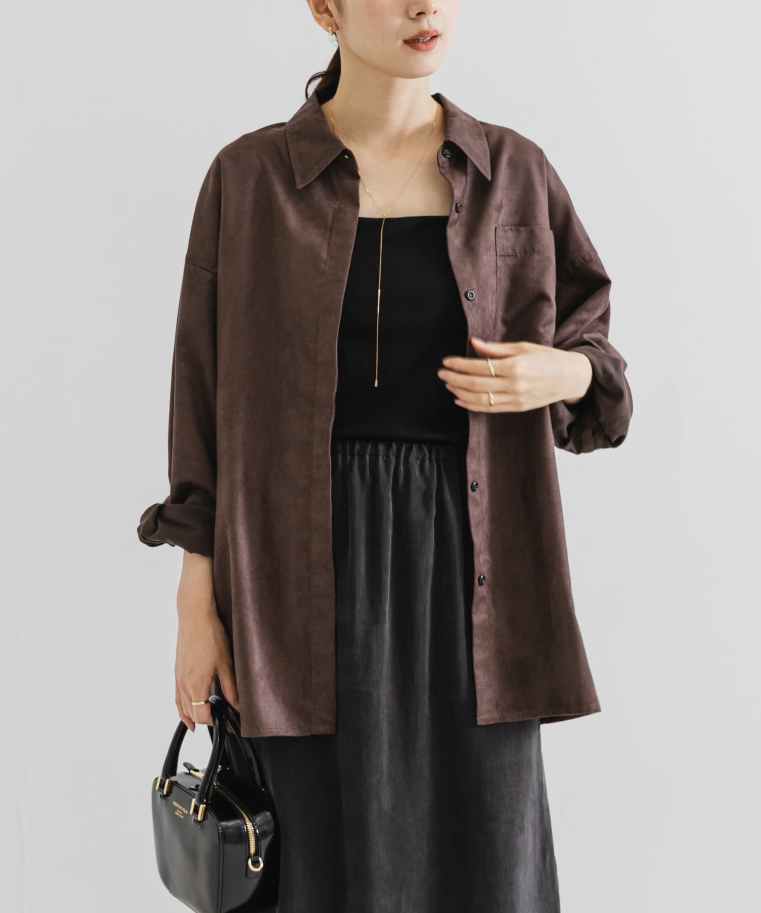 スエードライクルーズシャツ